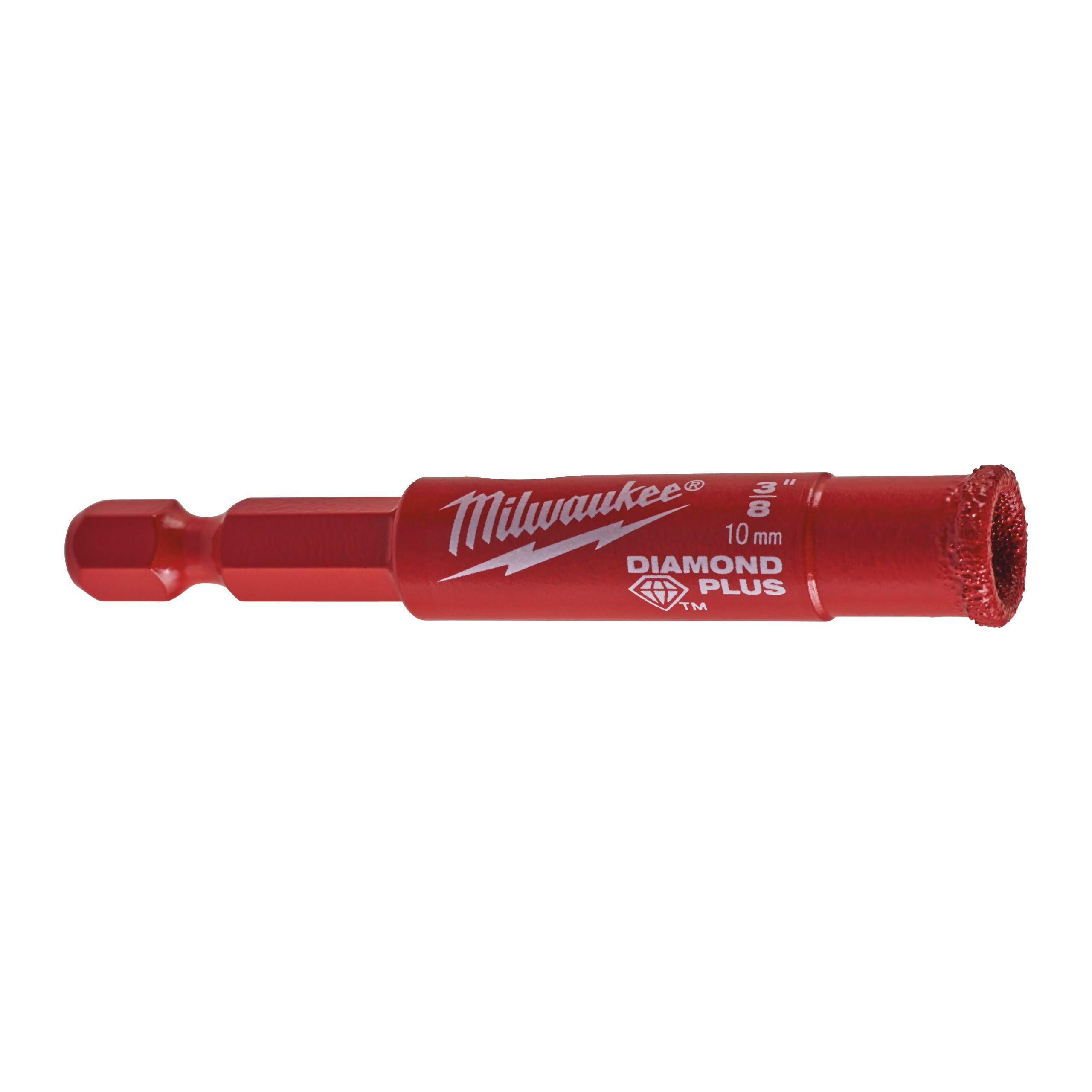 Burghiu diamantat Milwaukee DIAMOND PLUS™ ¼″ pentru găurire umedă-uscată Ø10 mm, 49560509 - BIG STORE (Dynamic Tools SRL)