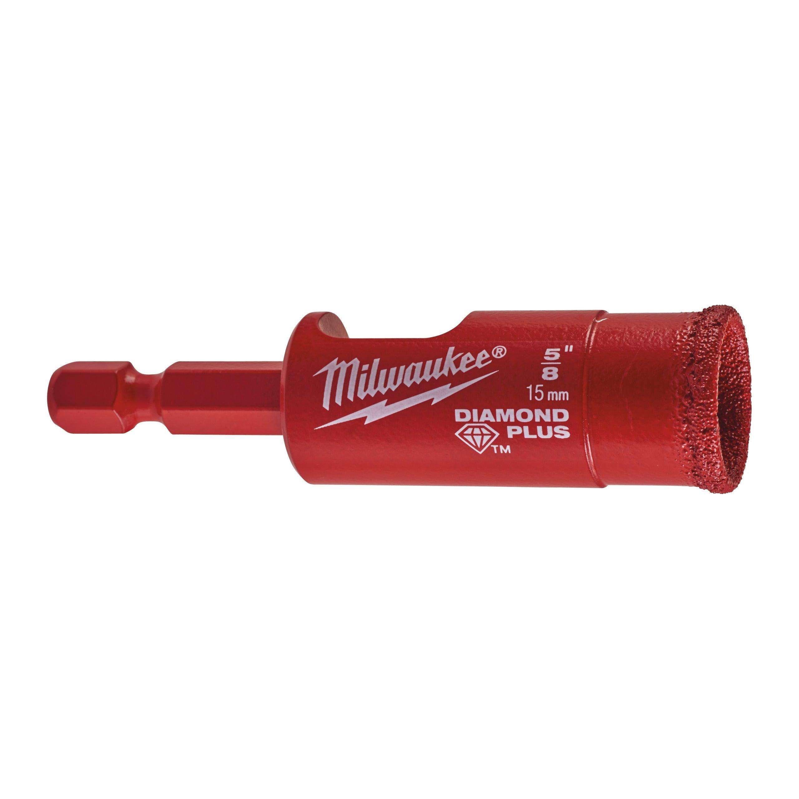 Burghiu diamantat Milwaukee DIAMOND PLUS™ ¼″ pentru găurire umedă-uscată Ø15 mm, 49560513 - BIG STORE (Dynamic Tools SRL)