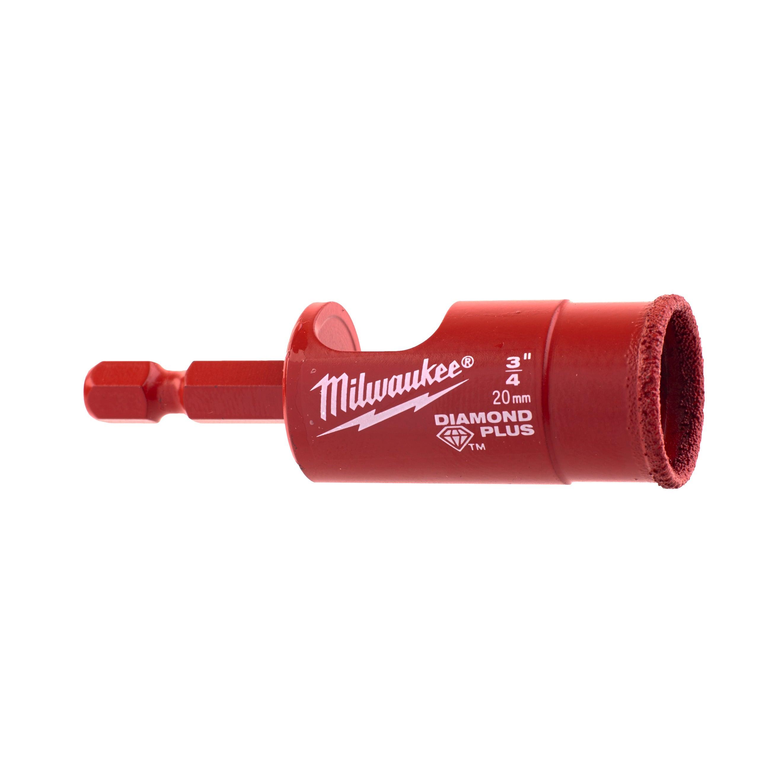 Burghiu diamantat Milwaukee DIAMOND PLUS™ ¼″ pentru găurire umedă-uscată Ø20 mm, 49560515 - BIG STORE (Dynamic Tools SRL)