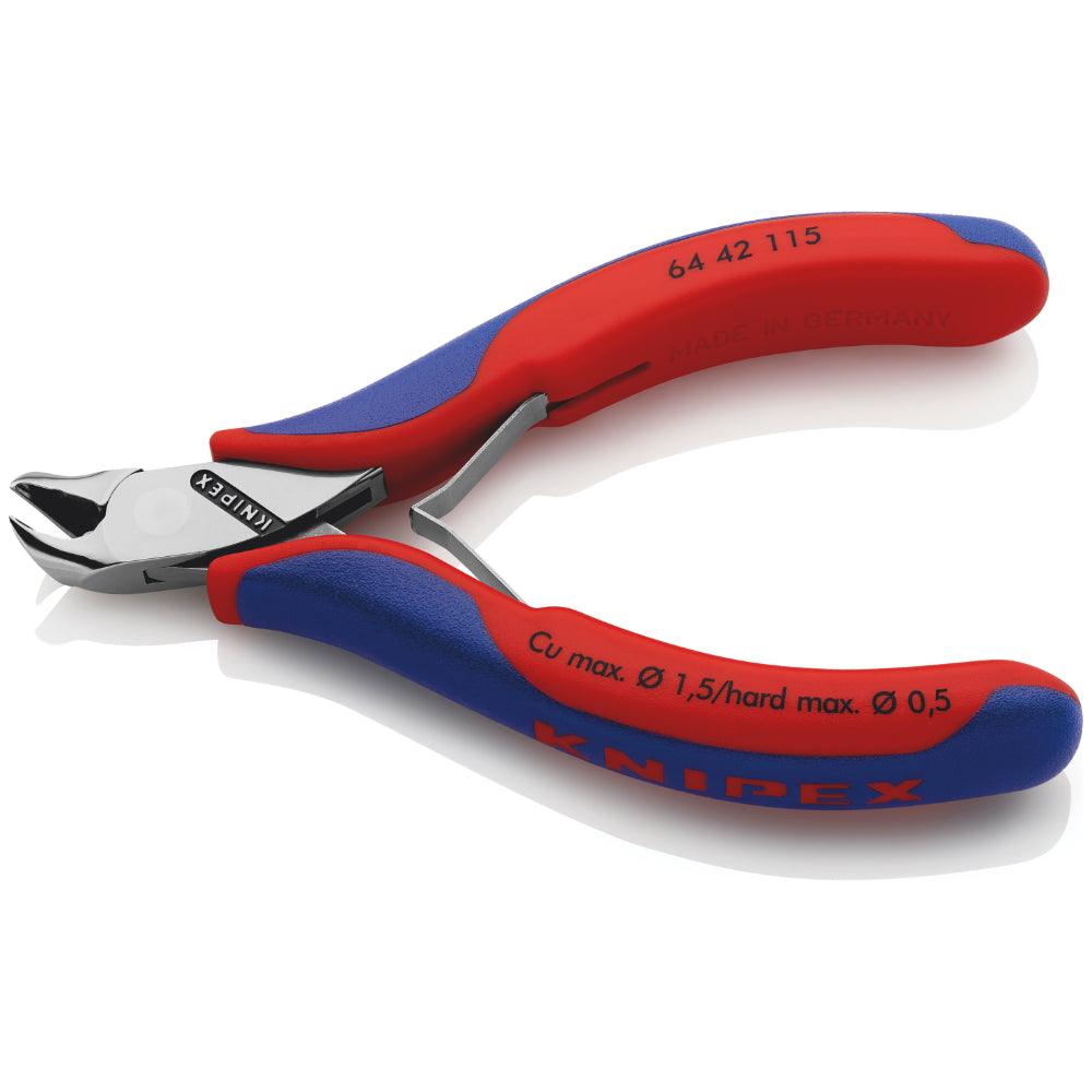 Clește de tăiat cu precizie pentru electronică, Knipex 6442115SB - BIG STORE (Dynamic Tools SRL)