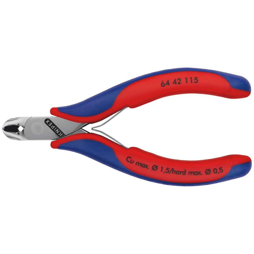 Clește de tăiat cu precizie pentru electronică, Knipex 6442115SB - BIG STORE (Dynamic Tools SRL)