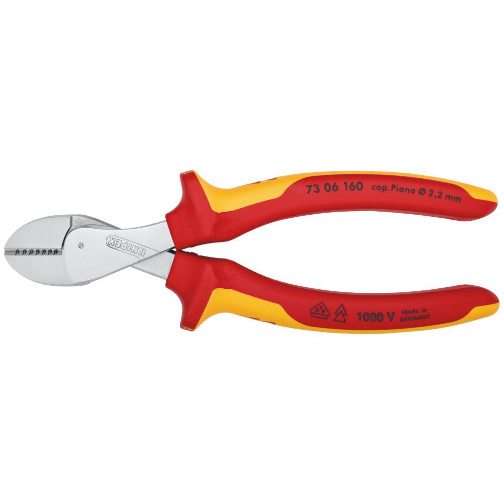 Clește șfic compact X-Cut 160 mm VDE, Knipex 7306160SB - BIG STORE (Dynamic Tools SRL)