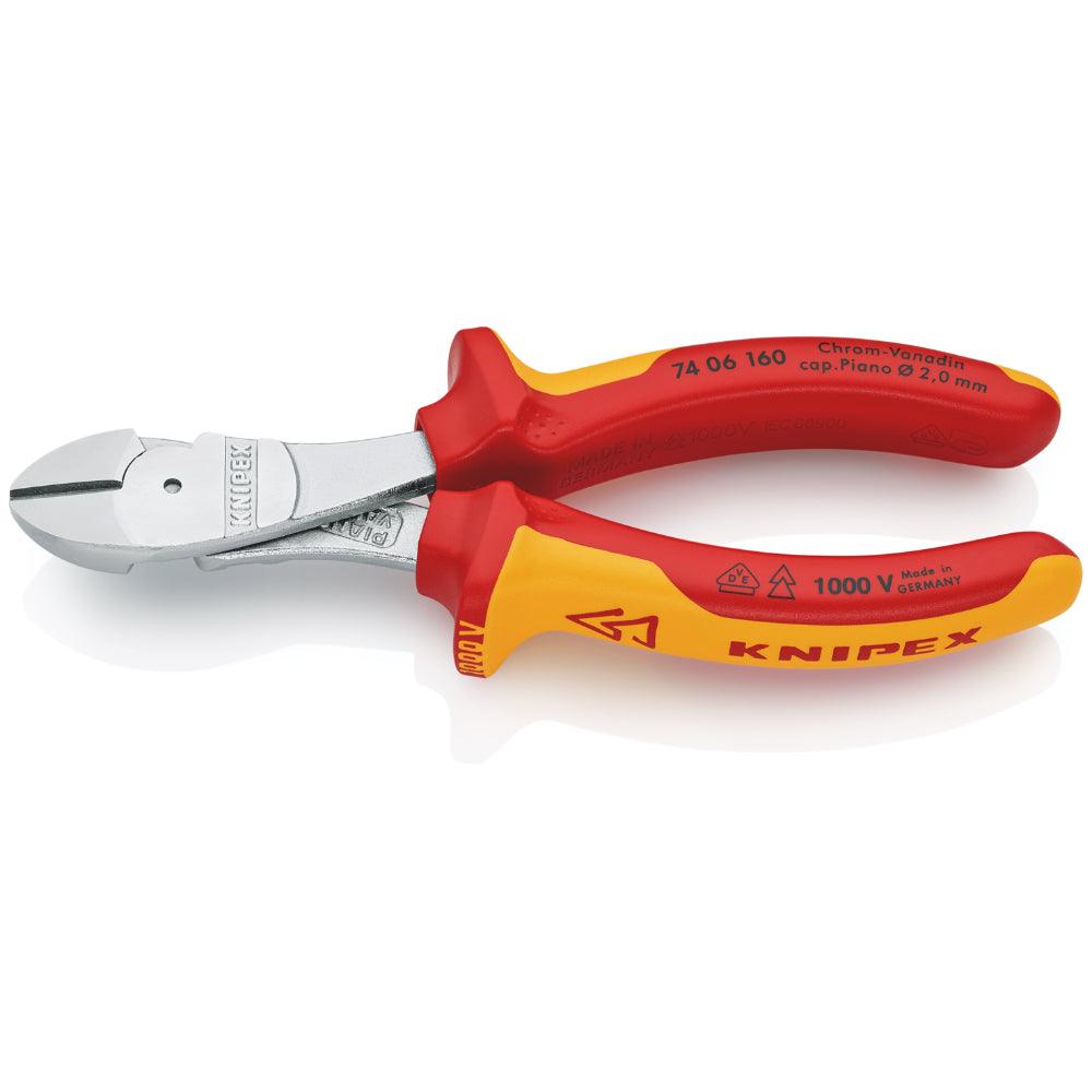 Clește șfic cu pârghie mare VDE 160 mm, Knipex 7406160SB - BIG STORE (Dynamic Tools SRL)