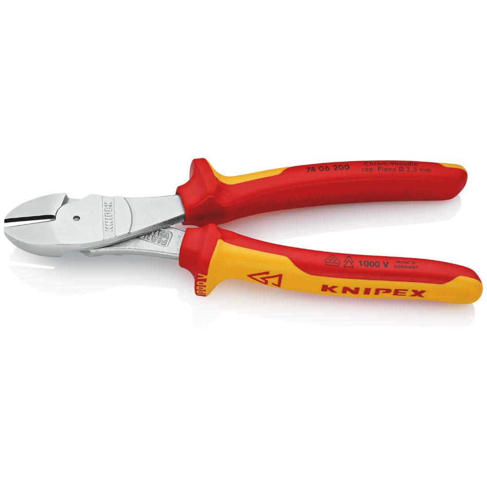 Clește șfic cu pârghie mare VDE 200 mm, Knipex 7406200SB - BIG STORE (Dynamic Tools SRL)