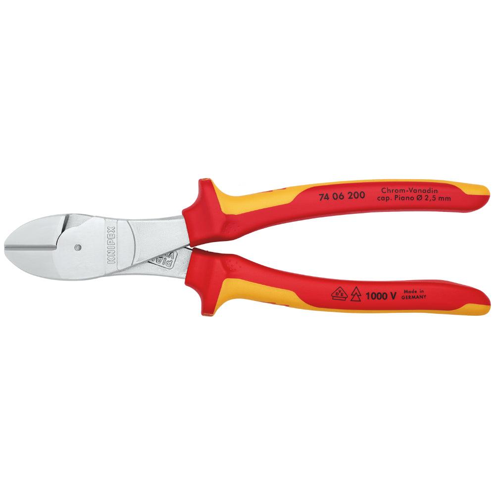 Clește șfic cu pârghie mare VDE 200 mm, Knipex 7406200SB - BIG STORE (Dynamic Tools SRL)