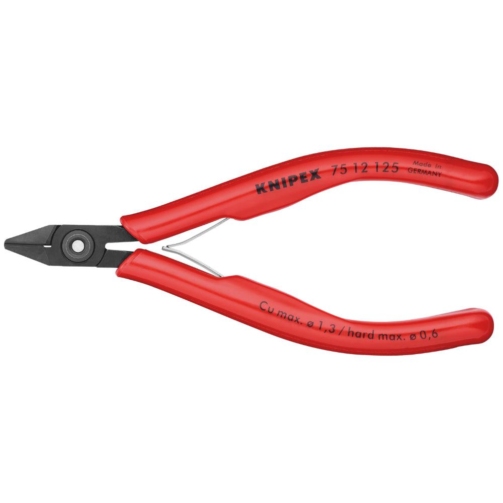 Clește pentru tăiat diagonal - pentru electronică, 125 mm, Knipex, cod 7512125 - BIG STORE (Dynamic Tools SRL)