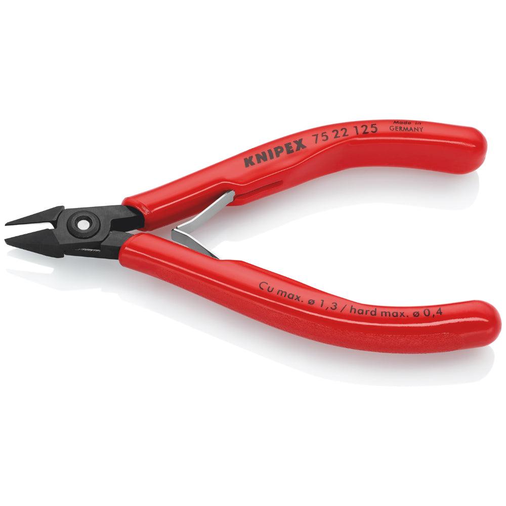 Clește pentru tăiat diagonal - pentru electronică 125 mm, Knipex 7522125 - BIG STORE (Dynamic Tools SRL)