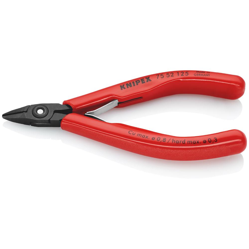 Clește pentru tăiat diagonal - pentru electronică 125 mm, Knipex 7552125 - BIG STORE (Dynamic Tools SRL)