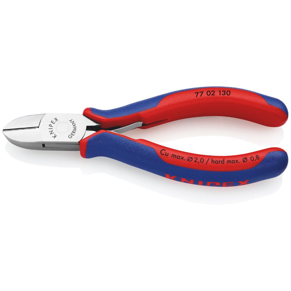 Clește pentru tăiat diagonal - pentru electronică 130 mm, Knipex 7702130 - BIG STORE (Dynamic Tools SRL)