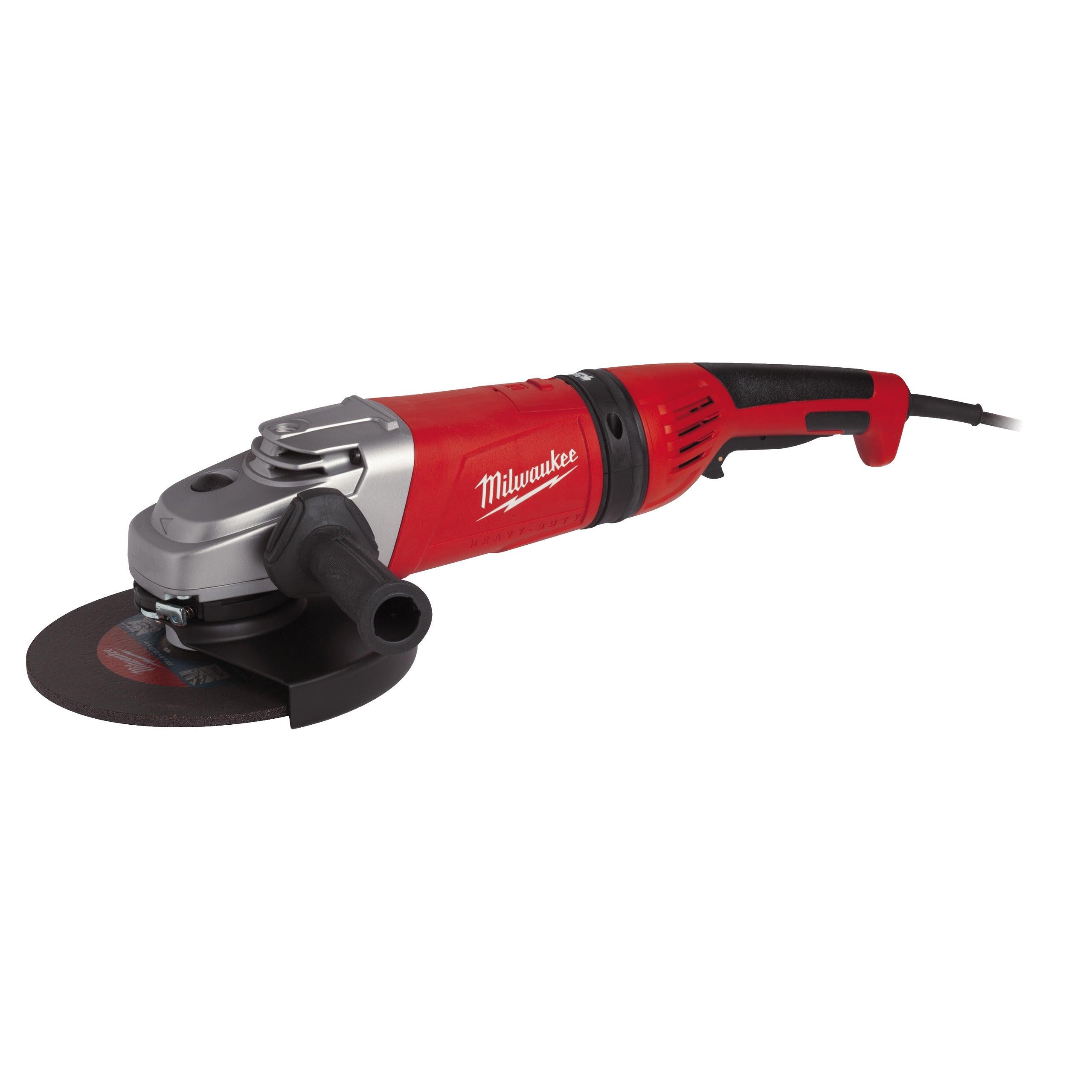 Polizor unghiular 230 mm 2400 W cu mâner anti-vibrații Milwaukee AGV24-230E, cod 4933402335 - BIG STORE (Dynamic Tools SRL)