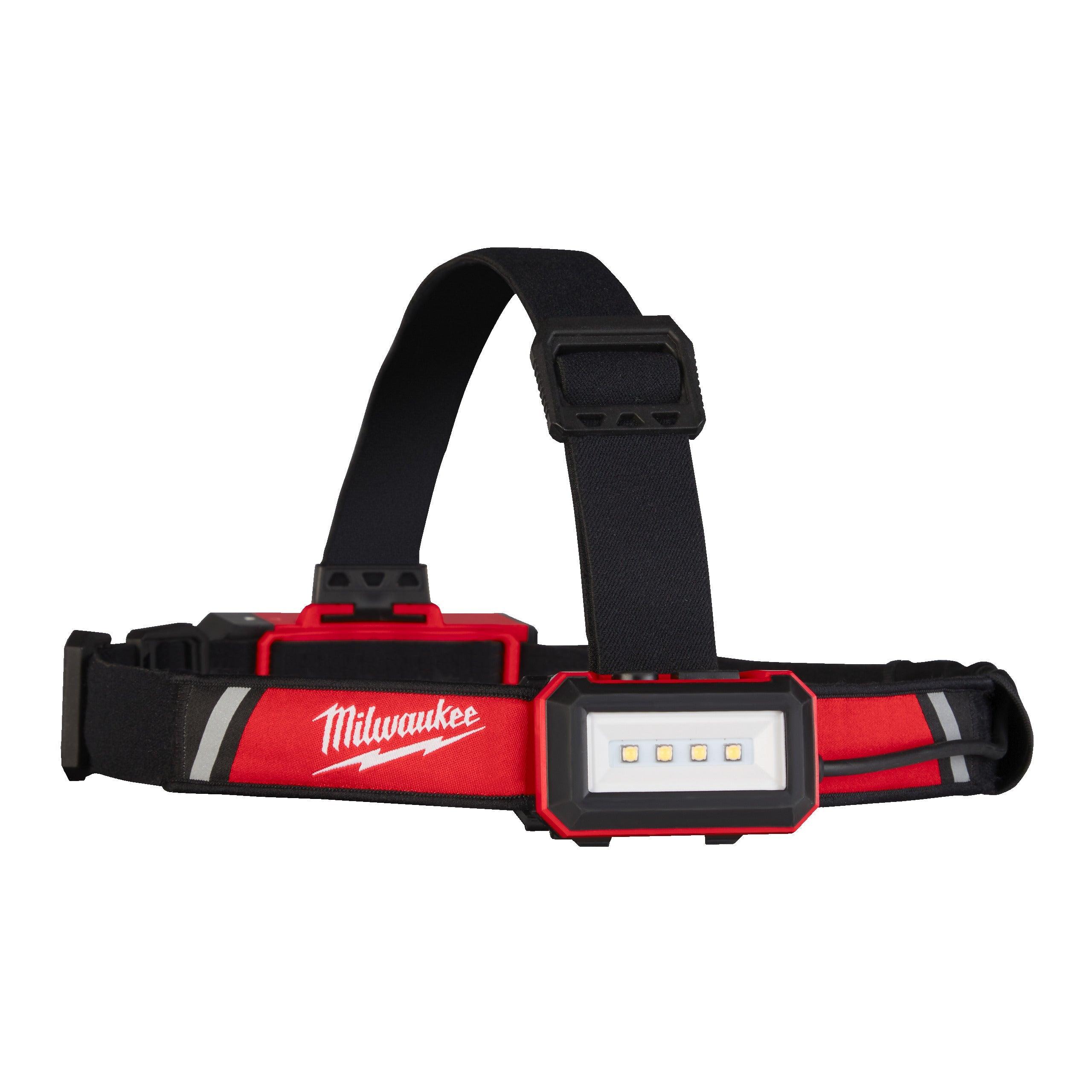 Lanternă frontală pentru cască protecție, reîncărcabilă USB Milwaukee L4HLRP-301, cod 4933479767, 1 x L4 B3 acumulator, Cablu USB, Blister - BIG STORE (Dynamic Tools SRL)