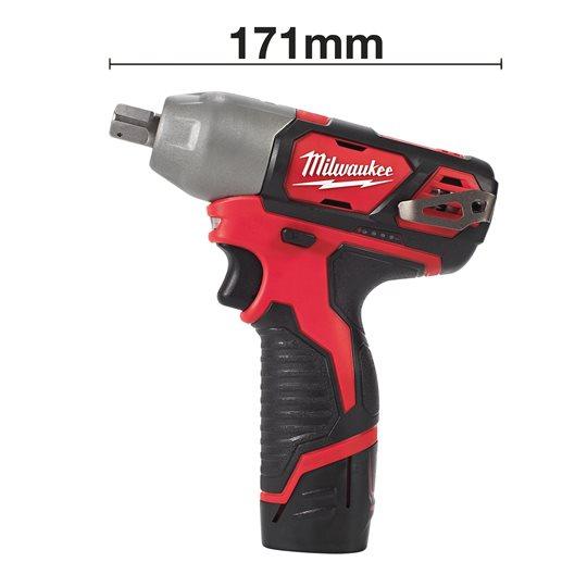 Mașină de înșurubat Milwaukee 1/2″ 138Nm 12V M12BIW12-202C, subcompactă, 2 x M12 B2 acumulator, 1 x C12 C încărcător, 1 x cutie plastic, cod 4933447133 - BIG STORE (Dynamic Tools SRL)