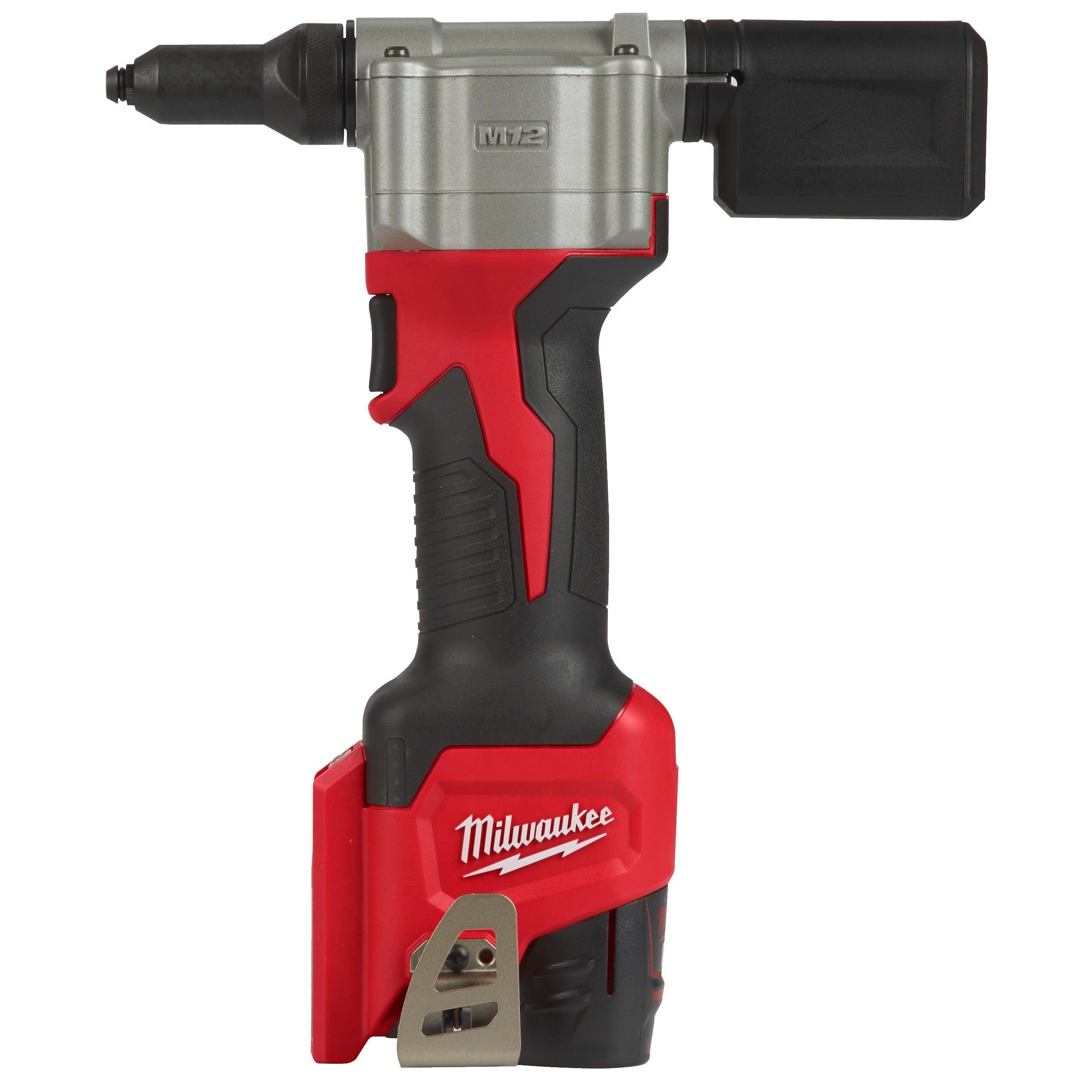 Pistol pentru nituit M12™ subcompact Milwaukee M12BPRT-201X, cod 4933464405, 1 x M12 B2 acumulator, C12 C încărcător, cutie HD - BIG STORE (Dynamic Tools SRL)