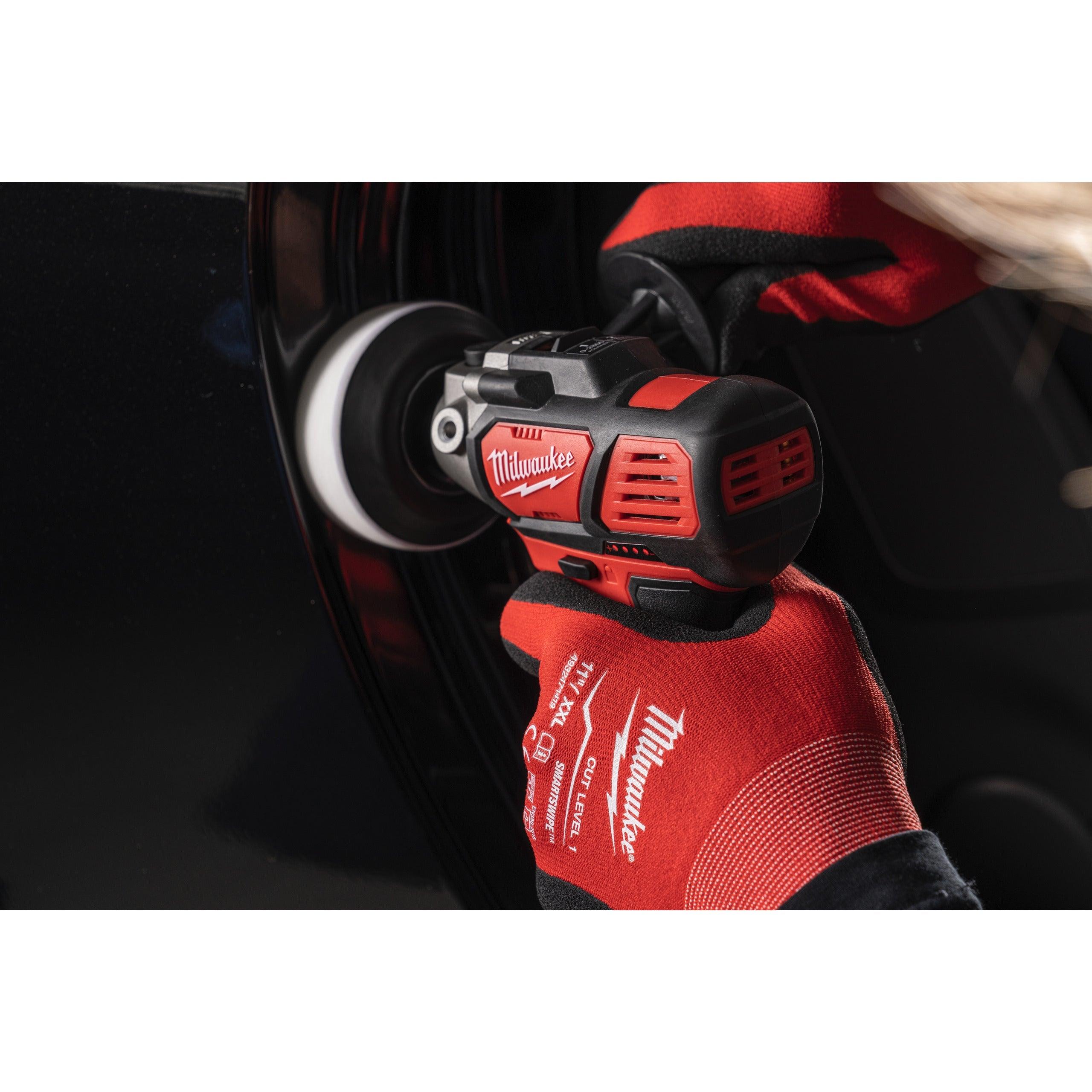 Mașină lustruit/șlefuit M12™ subcompactă Milwaukee M12BPS-421X, cod 4933447799, 1 x M12 B4, 1 x M12 B2 acumulator, C12 C încărcător, cutie HD - BIG STORE (Dynamic Tools SRL)