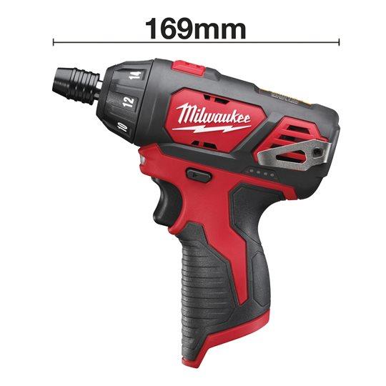 Mașină de înșurubat Milwaukee 1/4″ 20Nm 12V M12BSD-0, subcompactă cu 1 viteză (fără acumulatori, încărcător și cutie), cod 4933447135 - BIG STORE (Dynamic Tools SRL)