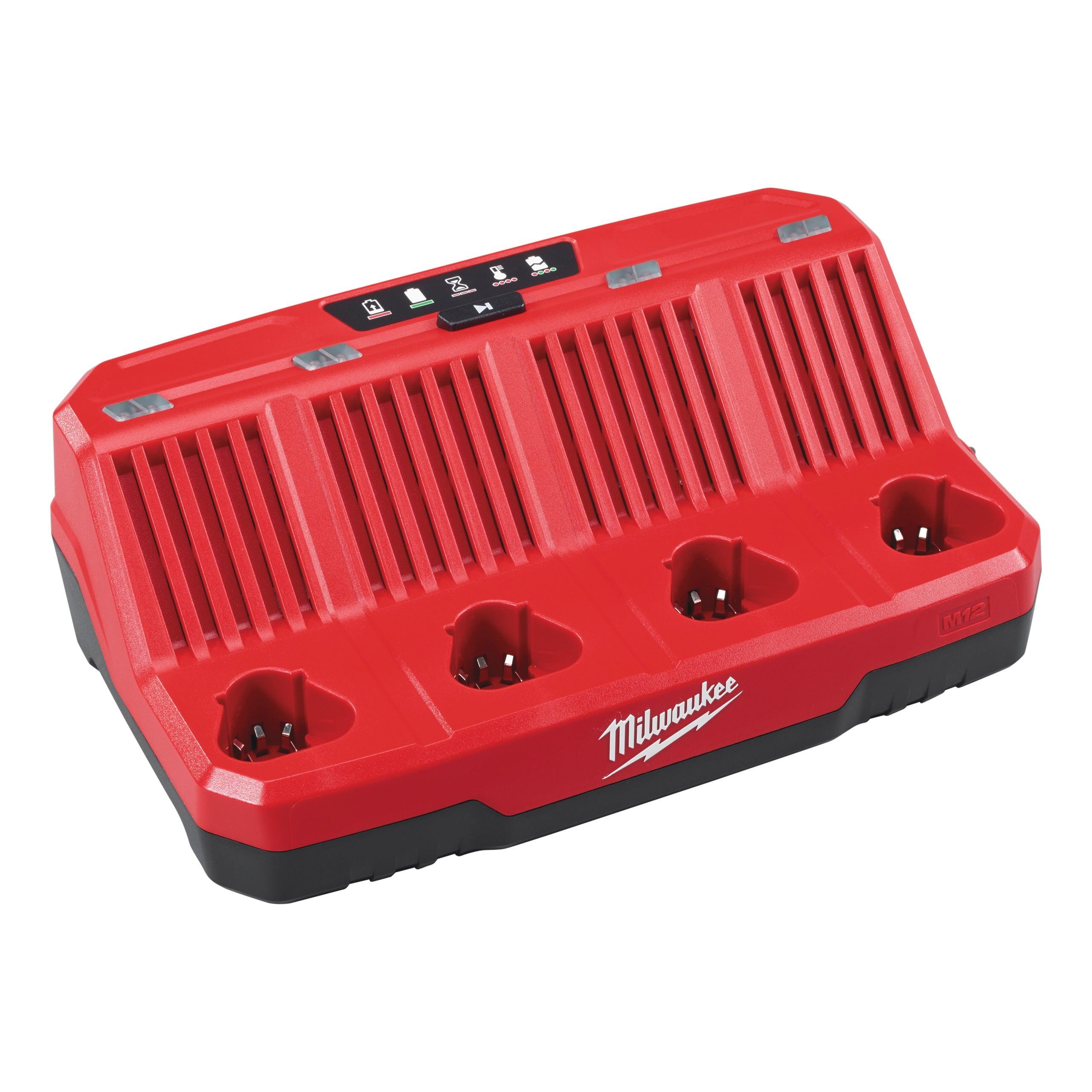 Încărcător 4 porturi M12™ Milwaukee M12C4, cod 4932430554 - BIG STORE (Dynamic Tools SRL)