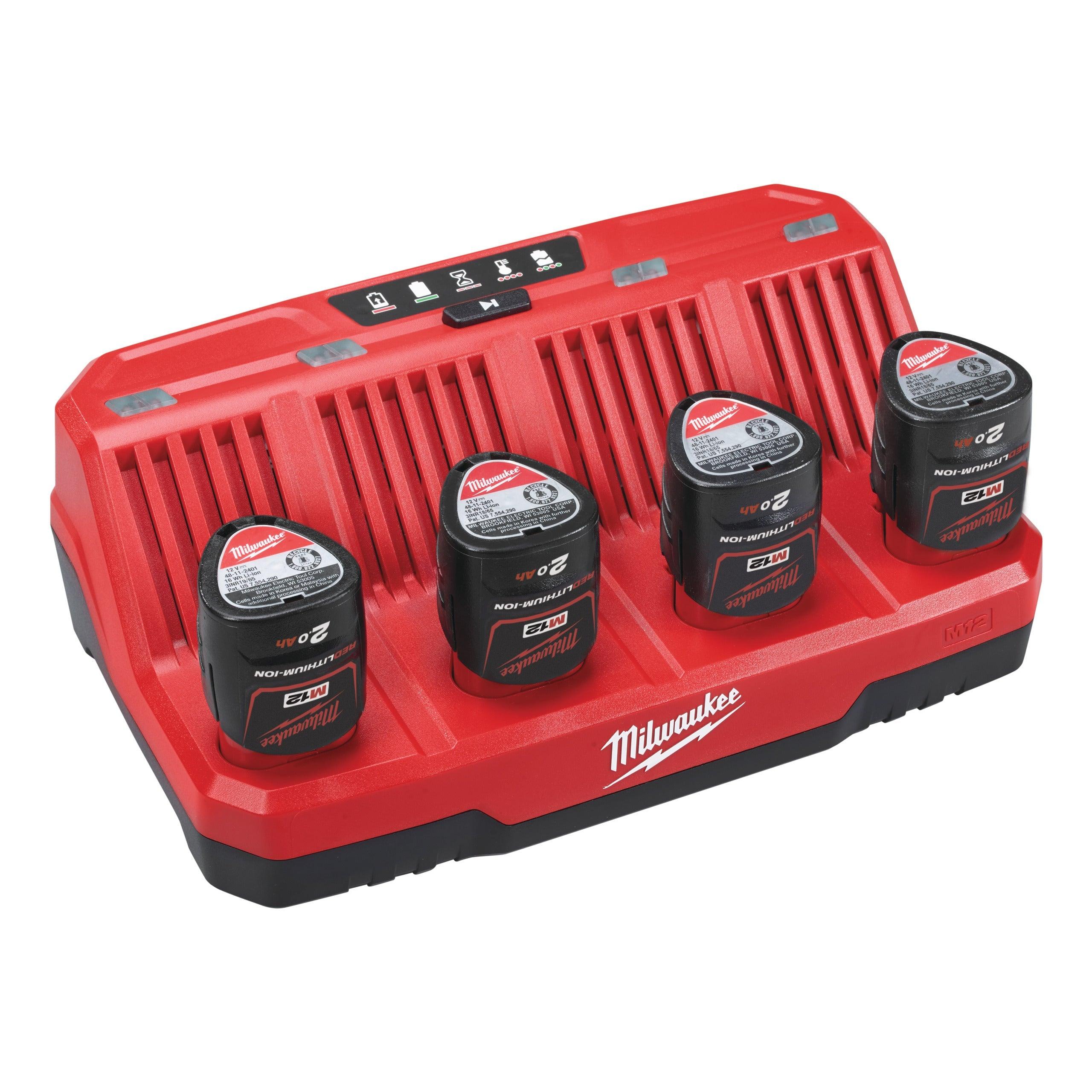 Încărcător 4 porturi M12™ Milwaukee M12C4, cod 4932430554 - BIG STORE (Dynamic Tools SRL)