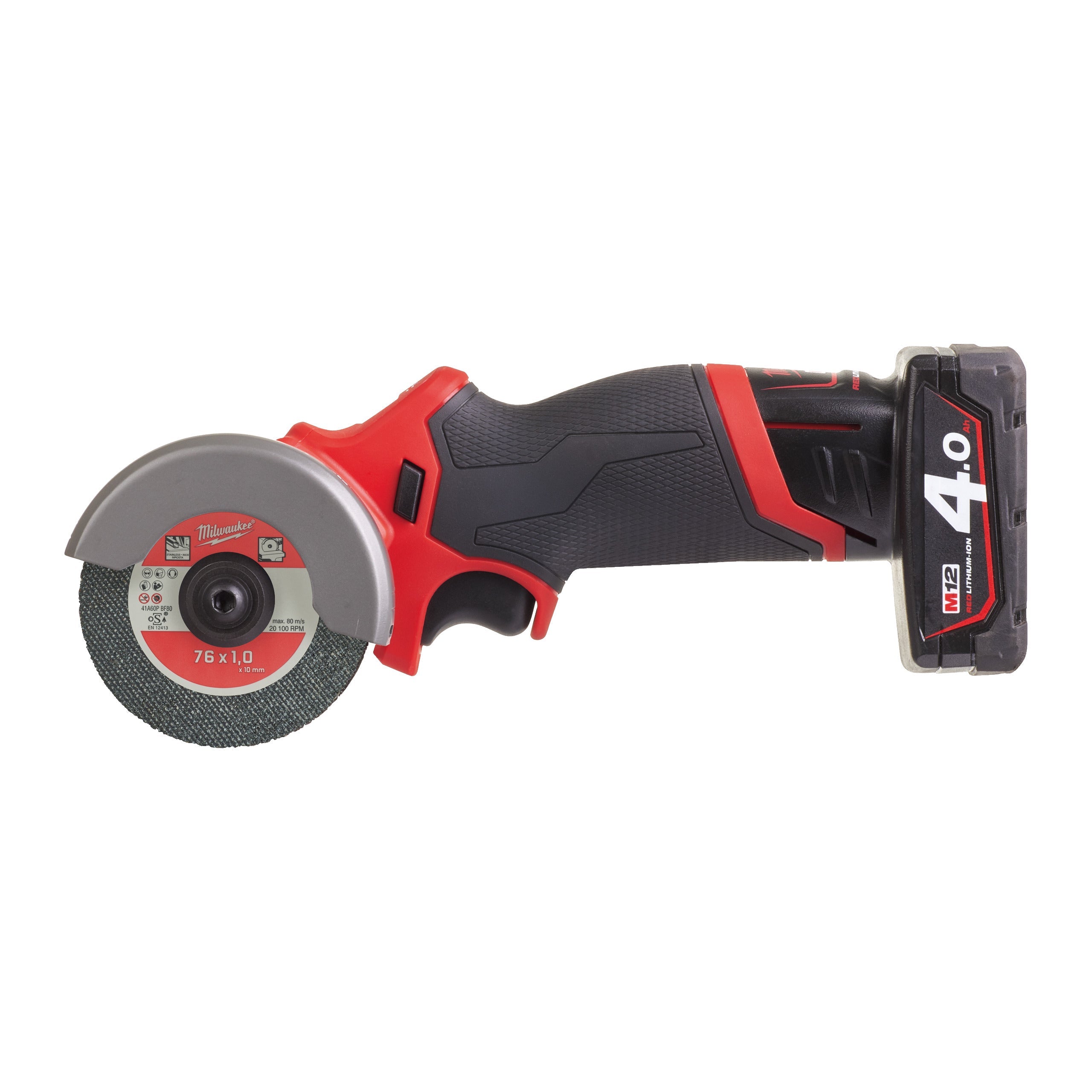Mașină debitat materiale multiple M12 FUEL™ Milwaukee M12FCOT-422X, cod 4933464619, 1 x M12 B4, 1 x M12 B2 acumulator, C12 C încărcător, cutie HD - BIG STORE (Dynamic Tools SRL)
