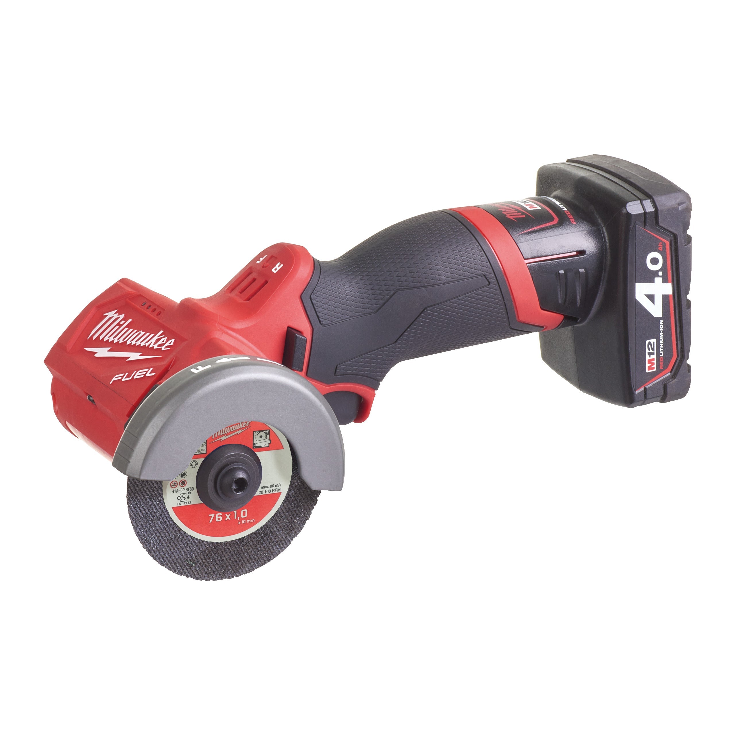 Mașină debitat materiale multiple M12 FUEL™ Milwaukee M12FCOT-422X, cod 4933464619, 1 x M12 B4, 1 x M12 B2 acumulator, C12 C încărcător, cutie HD - BIG STORE (Dynamic Tools SRL)