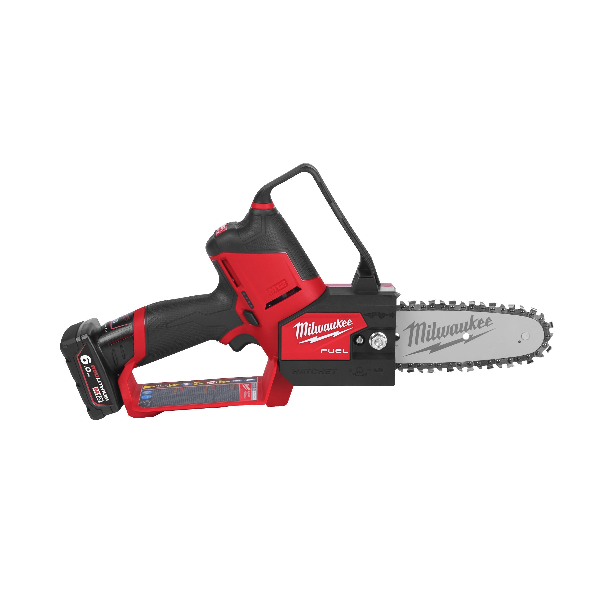 Fierăstrău cu lanț M12 FUEL™ HATCHET™ Milwaukee M12FHS-602X, 2 x M12 B6 acumulator, C12 C încărcător, cutie HD, cod 4933472212 - BIG STORE (Dynamic Tools SRL)