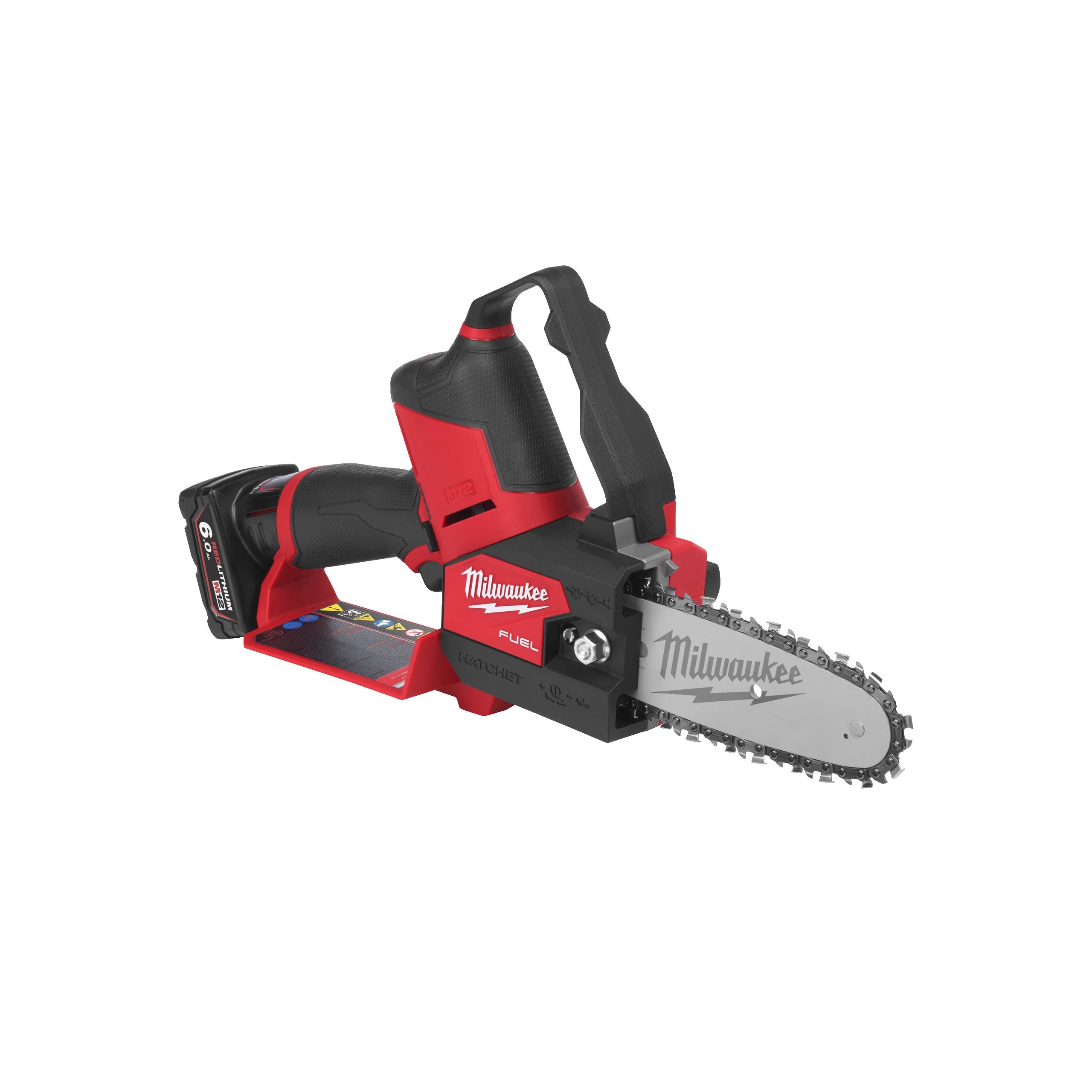 Fierăstrău cu lanț M12 FUEL™ HATCHET™ Milwaukee M12FHS-602X, 2 x M12 B6 acumulator, C12 C încărcător, cutie HD, cod 4933472212 - BIG STORE (Dynamic Tools SRL)