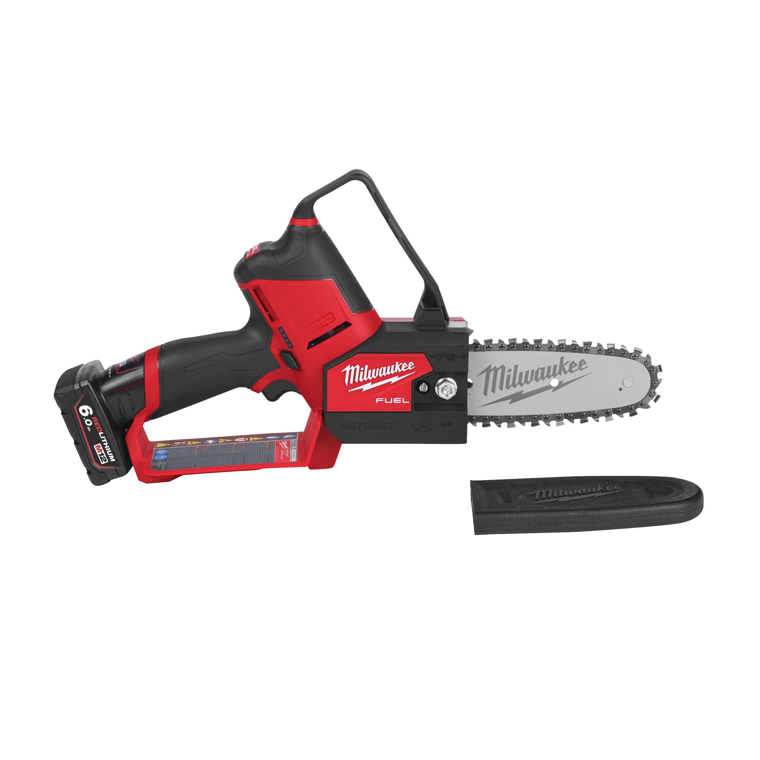 Fierăstrău cu lanț M12 FUEL™ HATCHET™ Milwaukee M12FHS-602X, 2 x M12 B6 acumulator, C12 C încărcător, cutie HD, cod 4933472212 - BIG STORE (Dynamic Tools SRL)