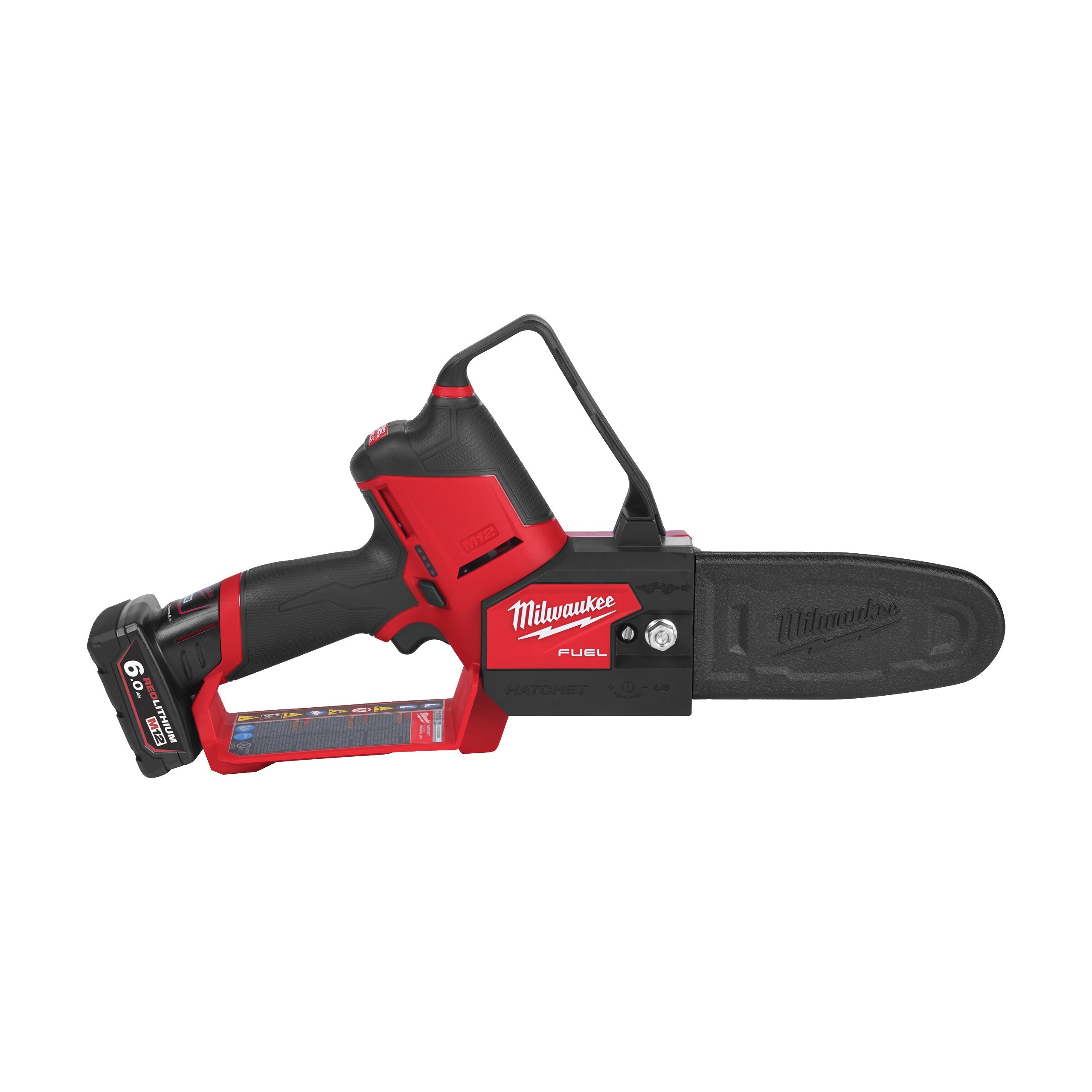 Fierăstrău cu lanț M12 FUEL™ HATCHET™ Milwaukee M12FHS-602X, 2 x M12 B6 acumulator, C12 C încărcător, cutie HD, cod 4933472212 - BIG STORE (Dynamic Tools SRL)