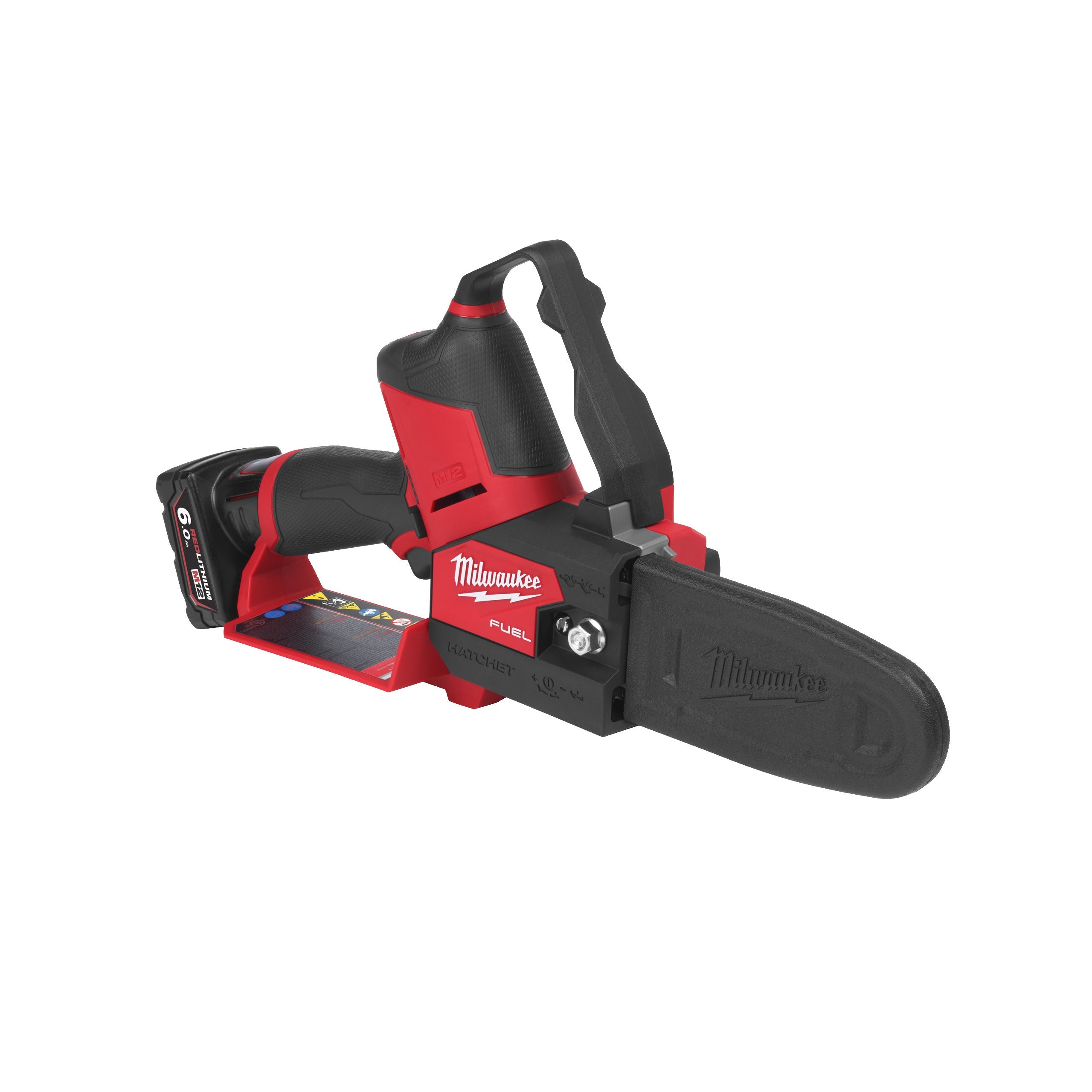 Fierăstrău cu lanț M12 FUEL™ HATCHET™ Milwaukee M12FHS-602X, 2 x M12 B6 acumulator, C12 C încărcător, cutie HD, cod 4933472212 - BIG STORE (Dynamic Tools SRL)
