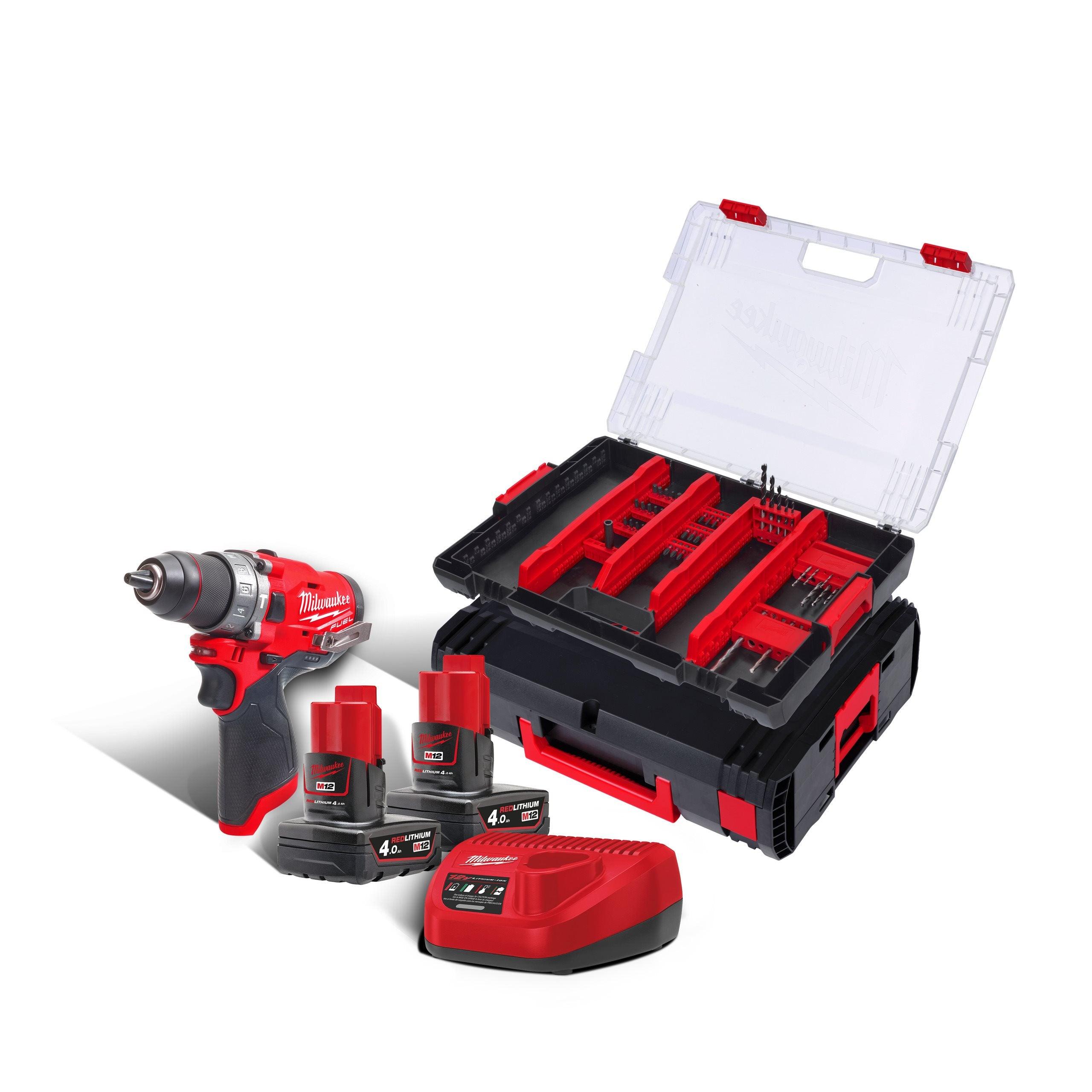 Mașină de găurit cu percuție Milwaukee, 12V, M12FPD-402XA, cod 4933464131 - BIG STORE (Dynamic Tools SRL)
