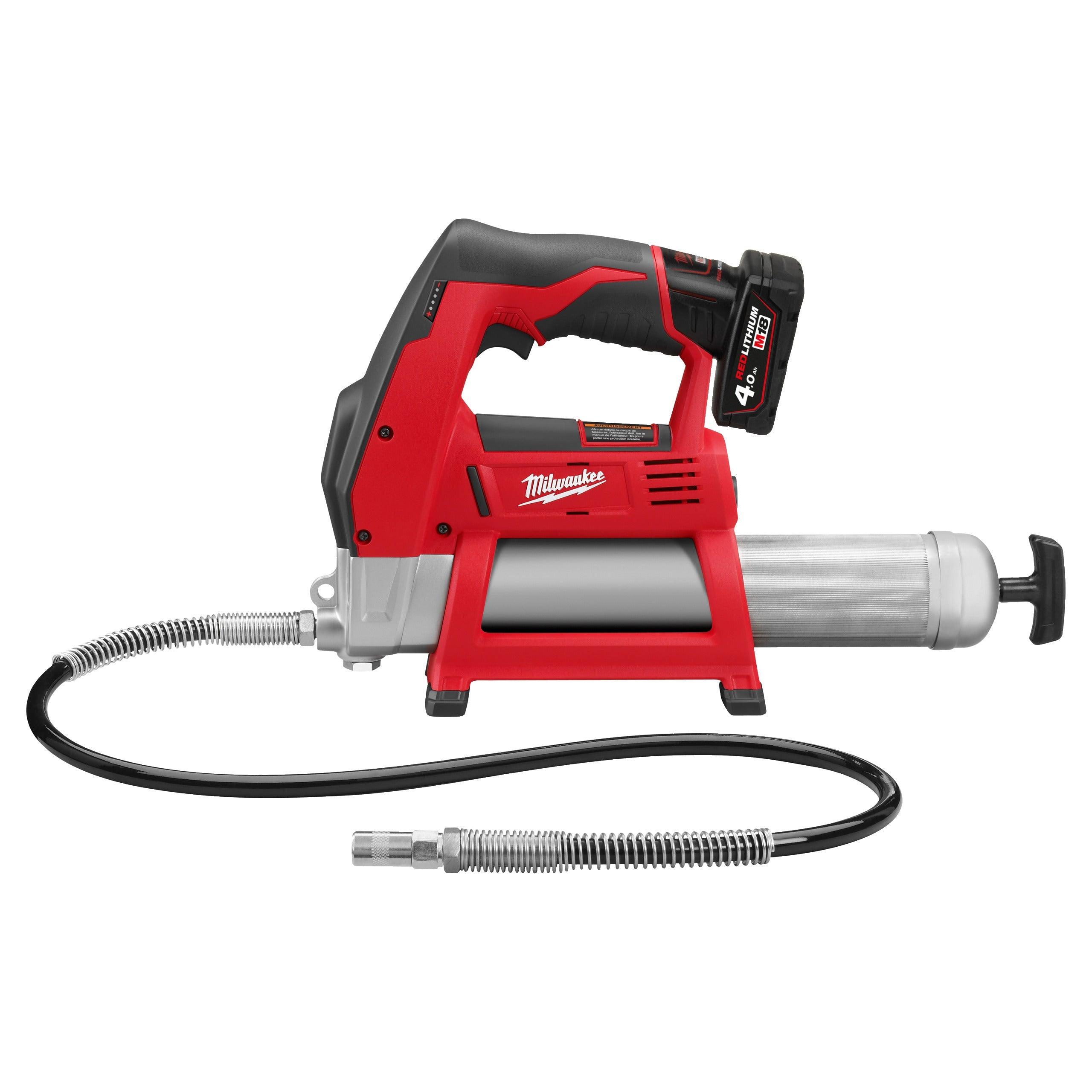 Pistol de gresat M12™ subcompact Milwaukee M12GG-401B, cod 4933441675, 1 x M12 B4 acumulator, C12 C încărcător, geantă pentru scule - BIG STORE (Dynamic Tools SRL)
