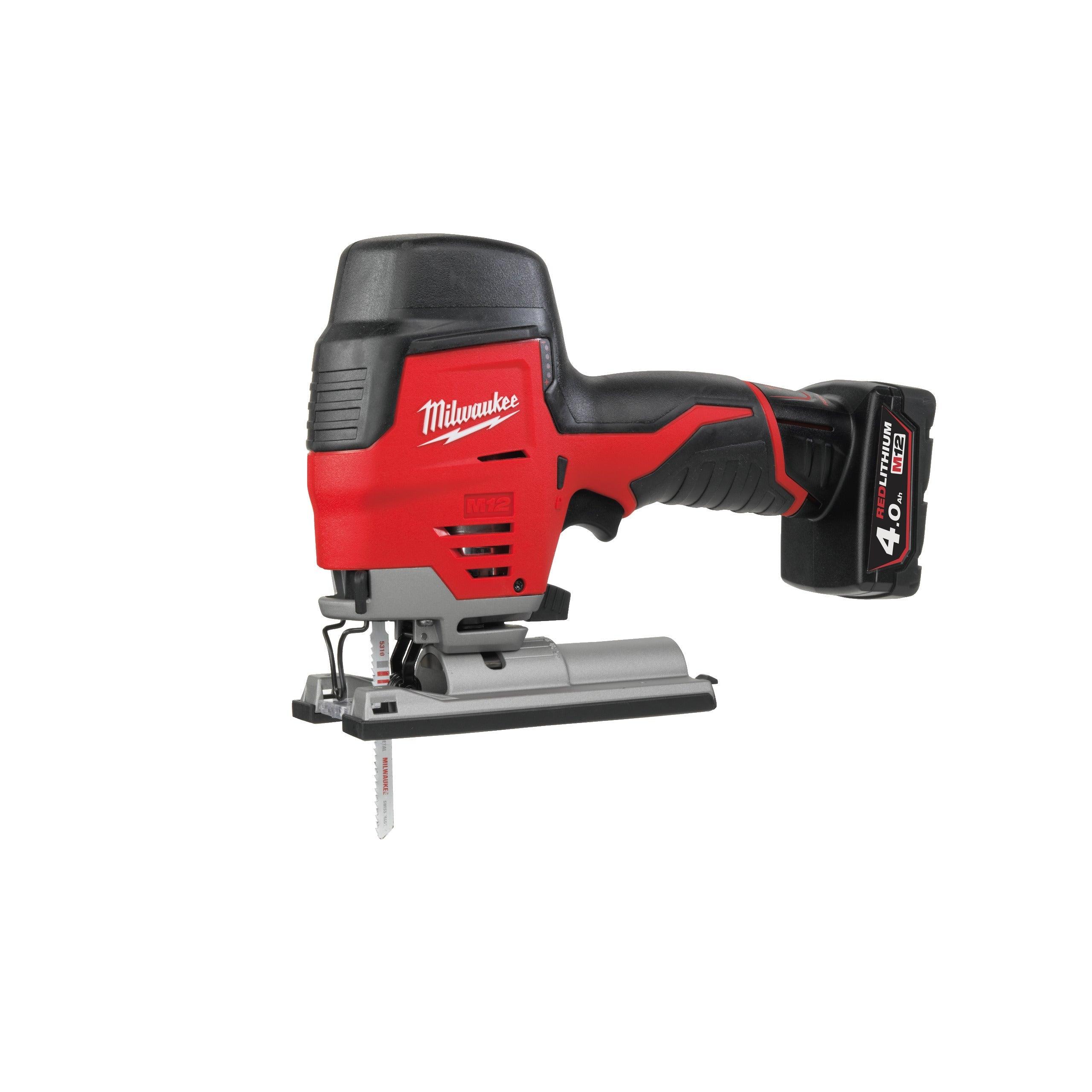 Fierăstrău pendular M12™ subcompact Milwaukee M12JS-402B, cod 4933441700, 2 x M12 B4 acumulator, C12 C încărcător, geantă pentru scule - BIG STORE (Dynamic Tools SRL)