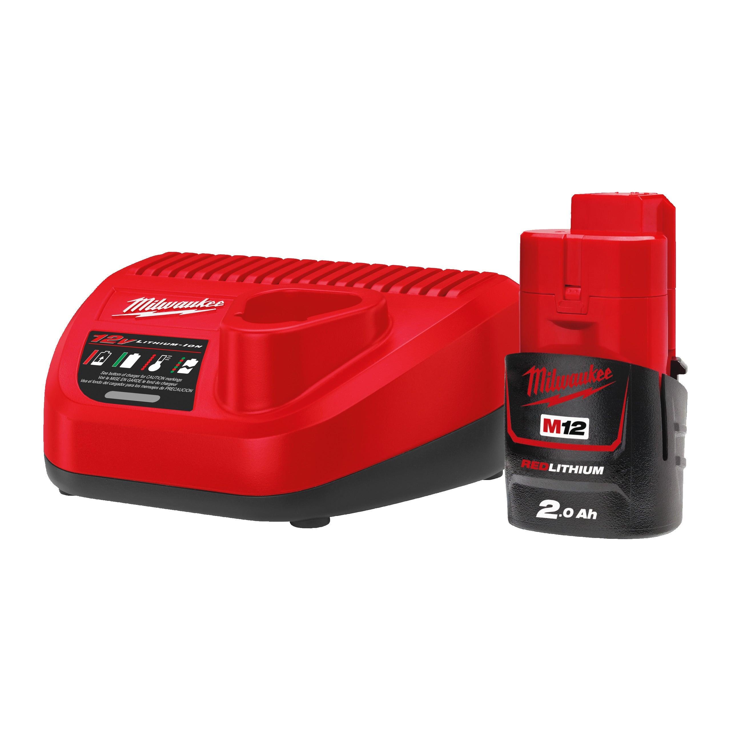 Kit energie Milwaukee M12 NRG-201 - 1 x acumulator M12 B2 2,0Ah + 1 x încărcător C12 C, cod 4933451900 - BIG STORE (Dynamic Tools SRL)