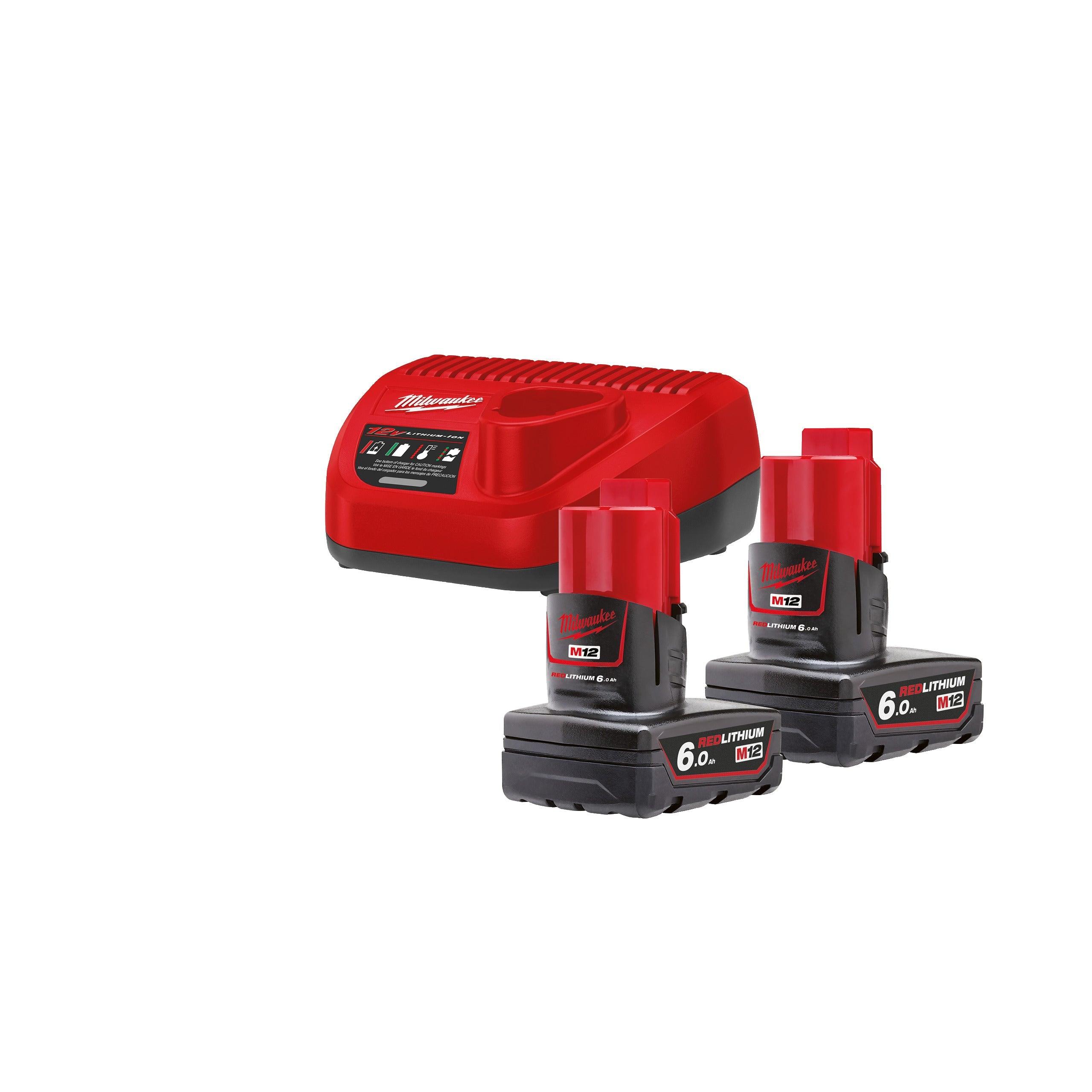 Set acumulatori și încărcător 12V, Milwaukee M12NRG-602, cod 4933451903 - BIG STORE (Dynamic Tools SRL)