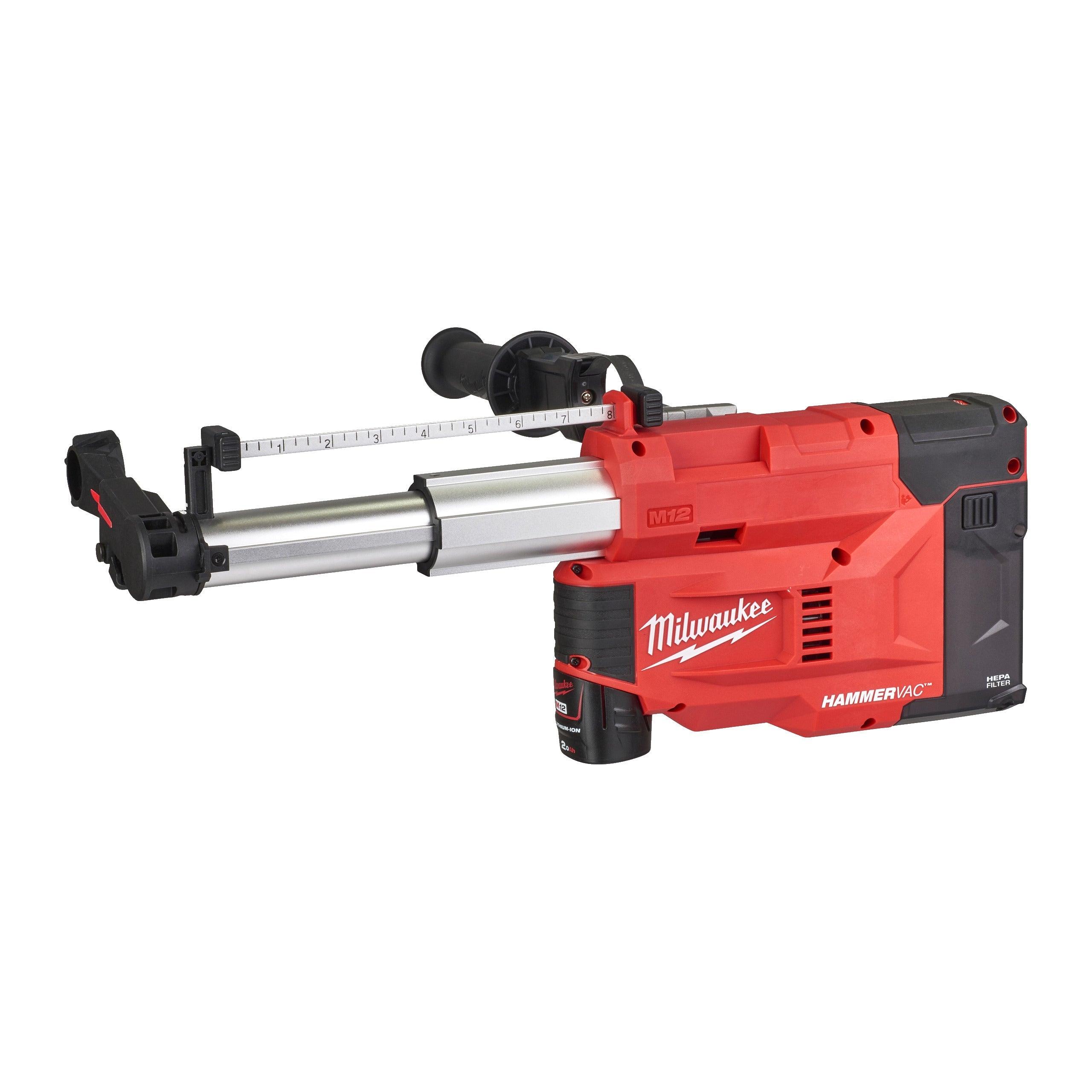 Aspirator de praf universal M12™ - clasa L Milwaukee M12UDEL-201B, cod 4933471461, 1 x M12 B2 acumulator, C12 C încărcător, geantă pentru scule - BIG STORE (Dynamic Tools SRL)