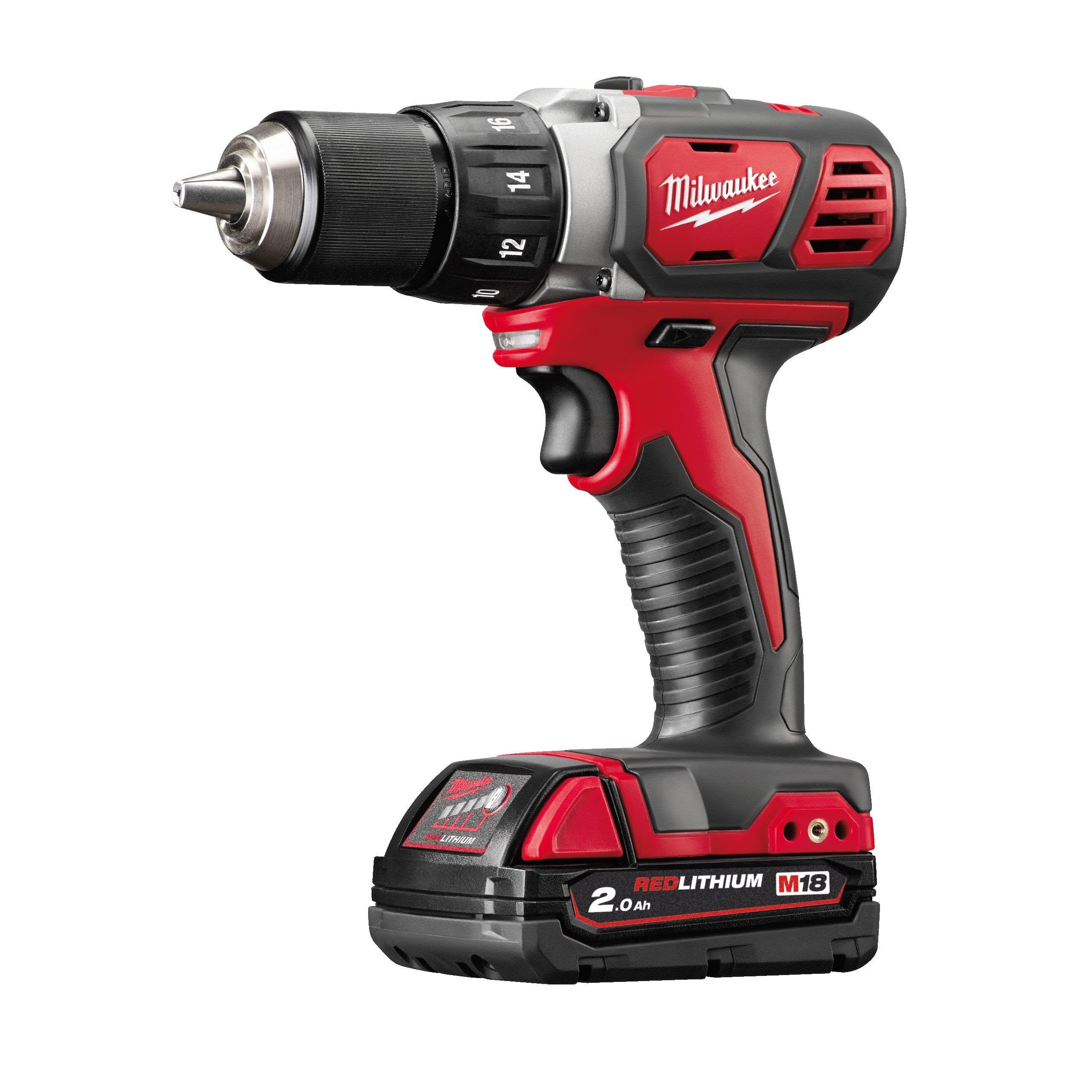 Mașină de găurit compactă M18™ Milwaukee M18BDD-202X, cod 4933446195, 2 x M18 B2 acumulator, M12-18 C încărcător, cutie HD - BIG STORE (Dynamic Tools SRL)
