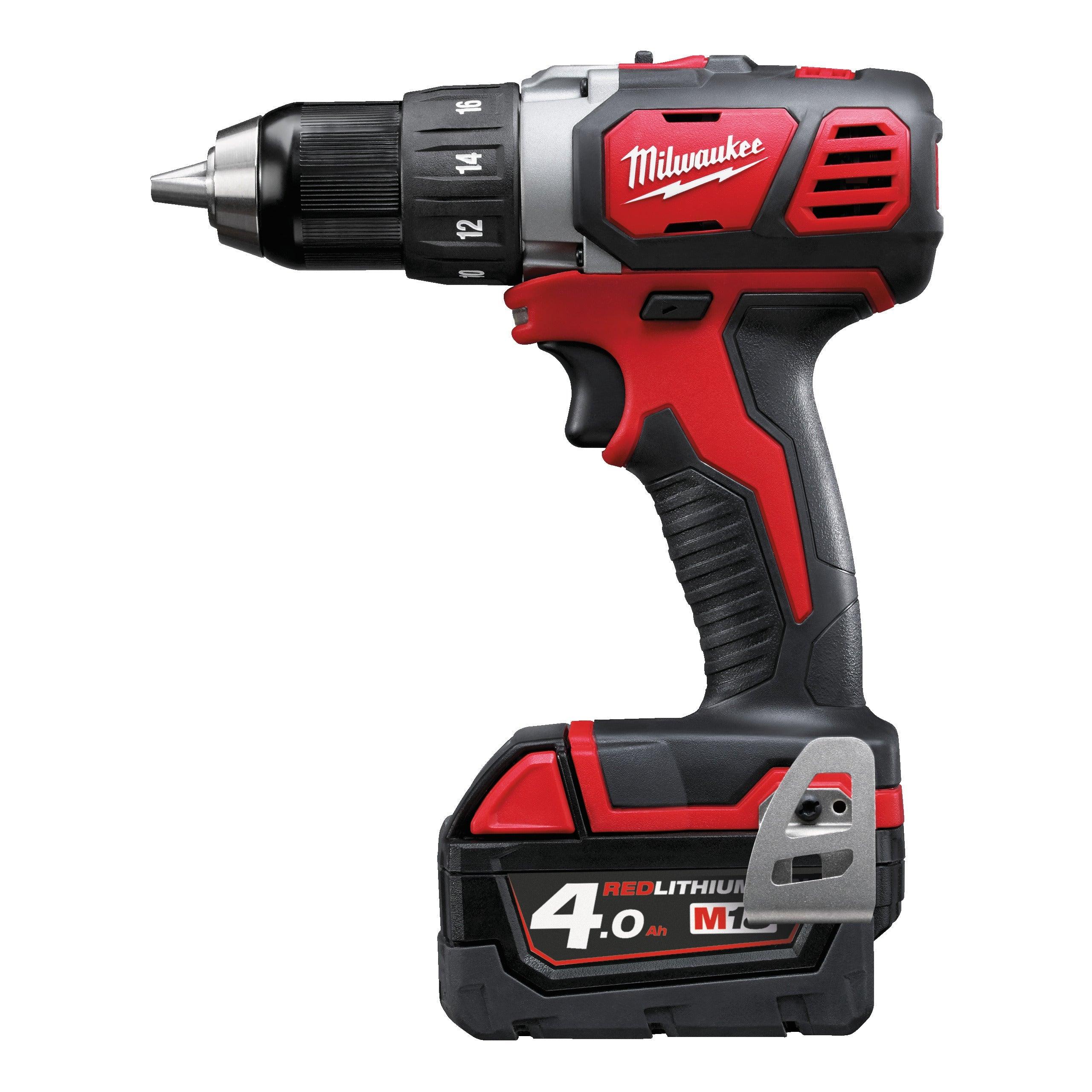 Mașină de găurit compactă M18™ Milwaukee M18BDD-402C, cod 4933443565, 2 x M18 B4 acumulator, M12-18 C încărcător, cutie plastic - BIG STORE (Dynamic Tools SRL)