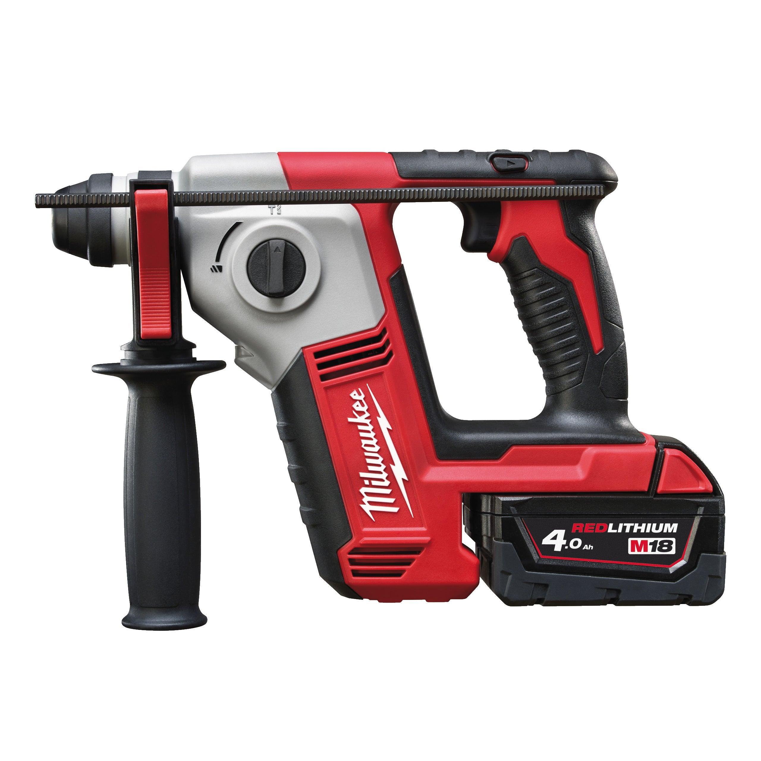 Ciocan rotopercutor compact SDS-PLUS M18™ Milwaukee M18BH-402C, cod 4933443330, 2 x M18 B4 acumulator, M12-18 C încărcător, cutie plastic - BIG STORE (Dynamic Tools SRL)