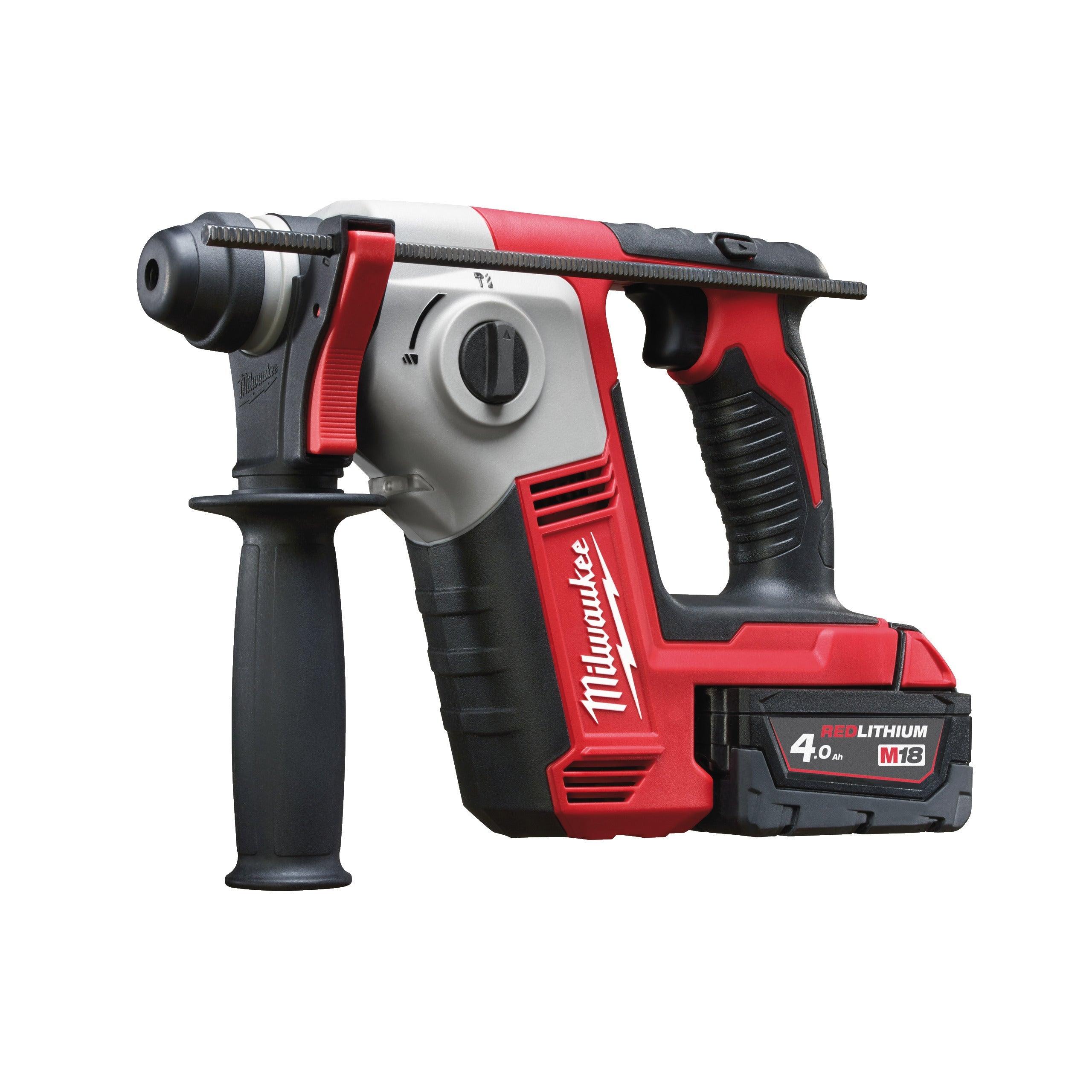 Ciocan rotopercutor compact SDS-PLUS M18™ Milwaukee M18BH-402C, cod 4933443330, 2 x M18 B4 acumulator, M12-18 C încărcător, cutie plastic - BIG STORE (Dynamic Tools SRL)