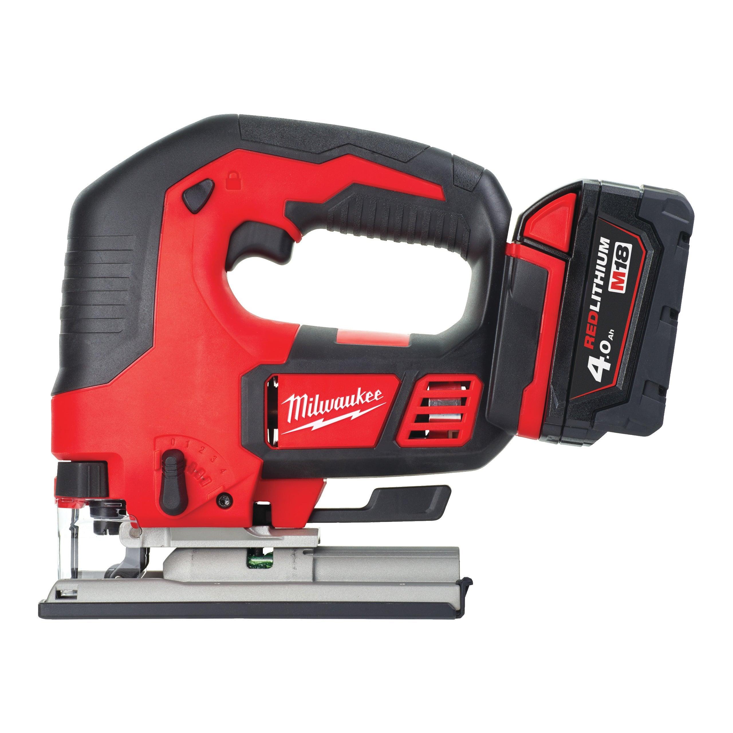 Fierăstrău pendular M18™ Milwaukee M18BJS-402C, cod 4933451389, 2 x M18 B4 acumulator, M12-18 C încărcător, cutie plastic - BIG STORE (Dynamic Tools SRL)