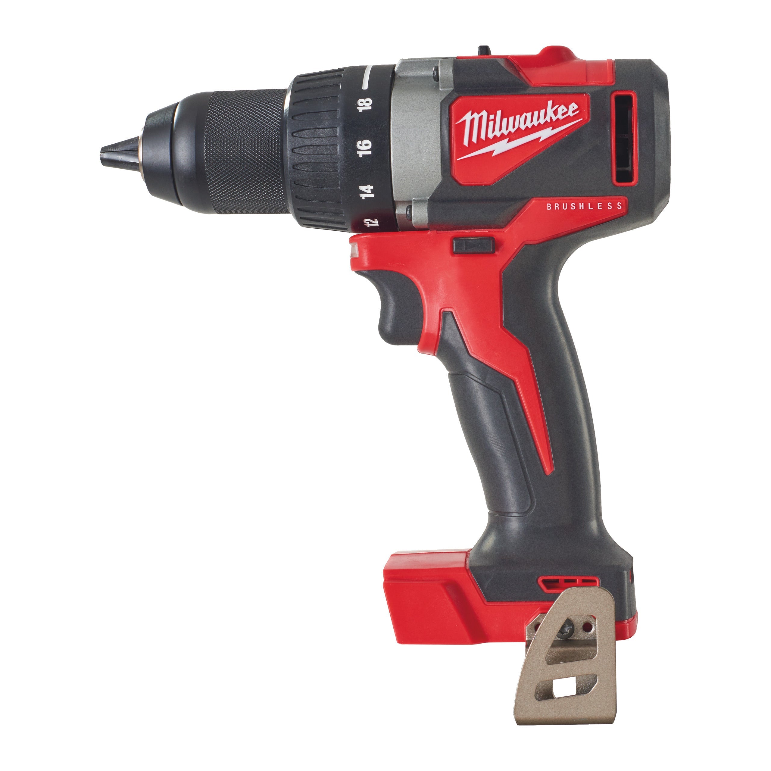 Mașină de găurit, cu motor fără perii M18™ Milwaukee M18BLDD2-0X, cod 4933464514, fără acumulator, fără încărcător, cutie HD - BIG STORE (Dynamic Tools SRL)