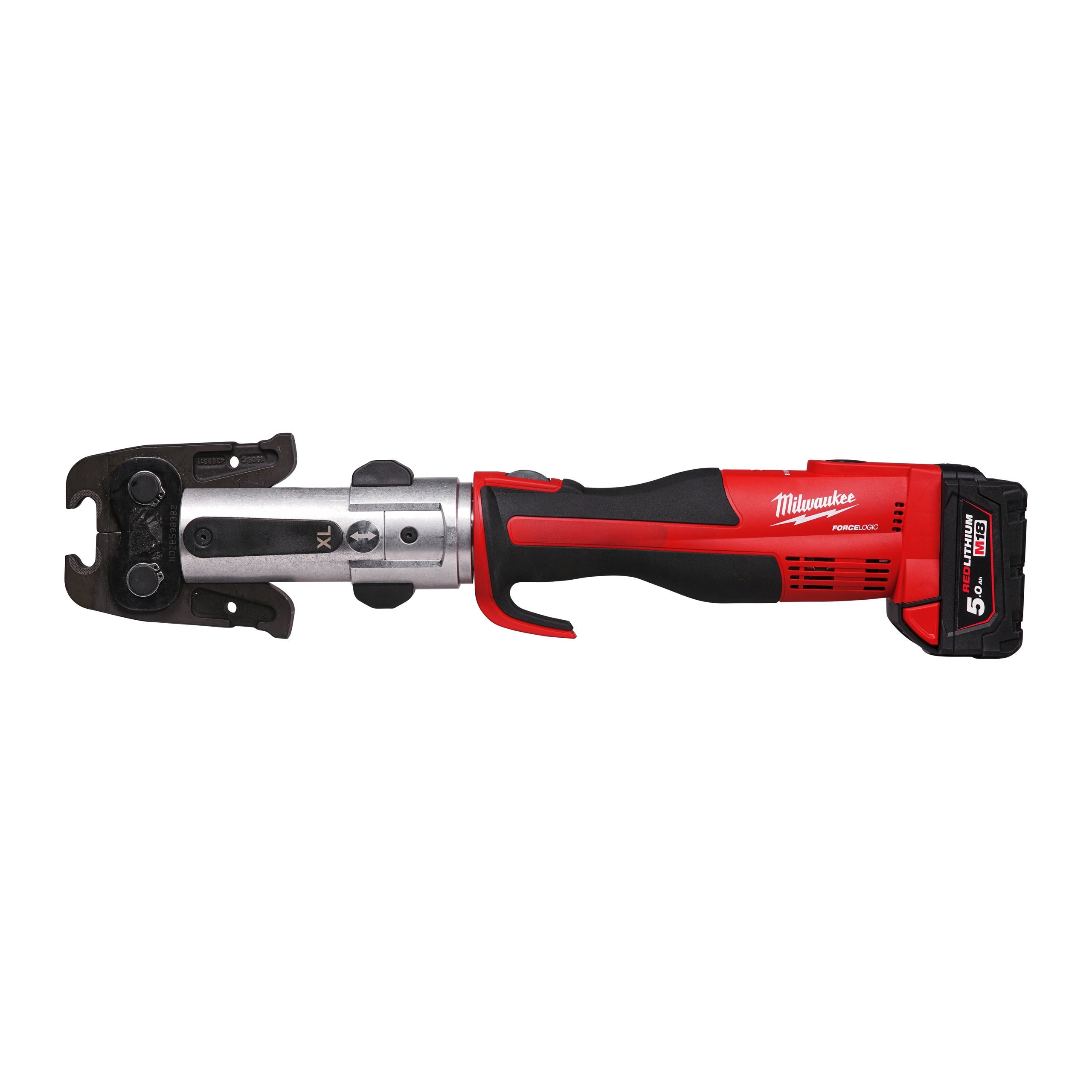 Presă XL M18™ FORCE LOGIC™ cu motor fără perii Milwaukee M18BLHPTXL-502P, cod 4933479441, 2 x M18 B5 acumulator, M12-18 C încărcător, PACKOUT™ box - BIG STORE (Dynamic Tools SRL)
