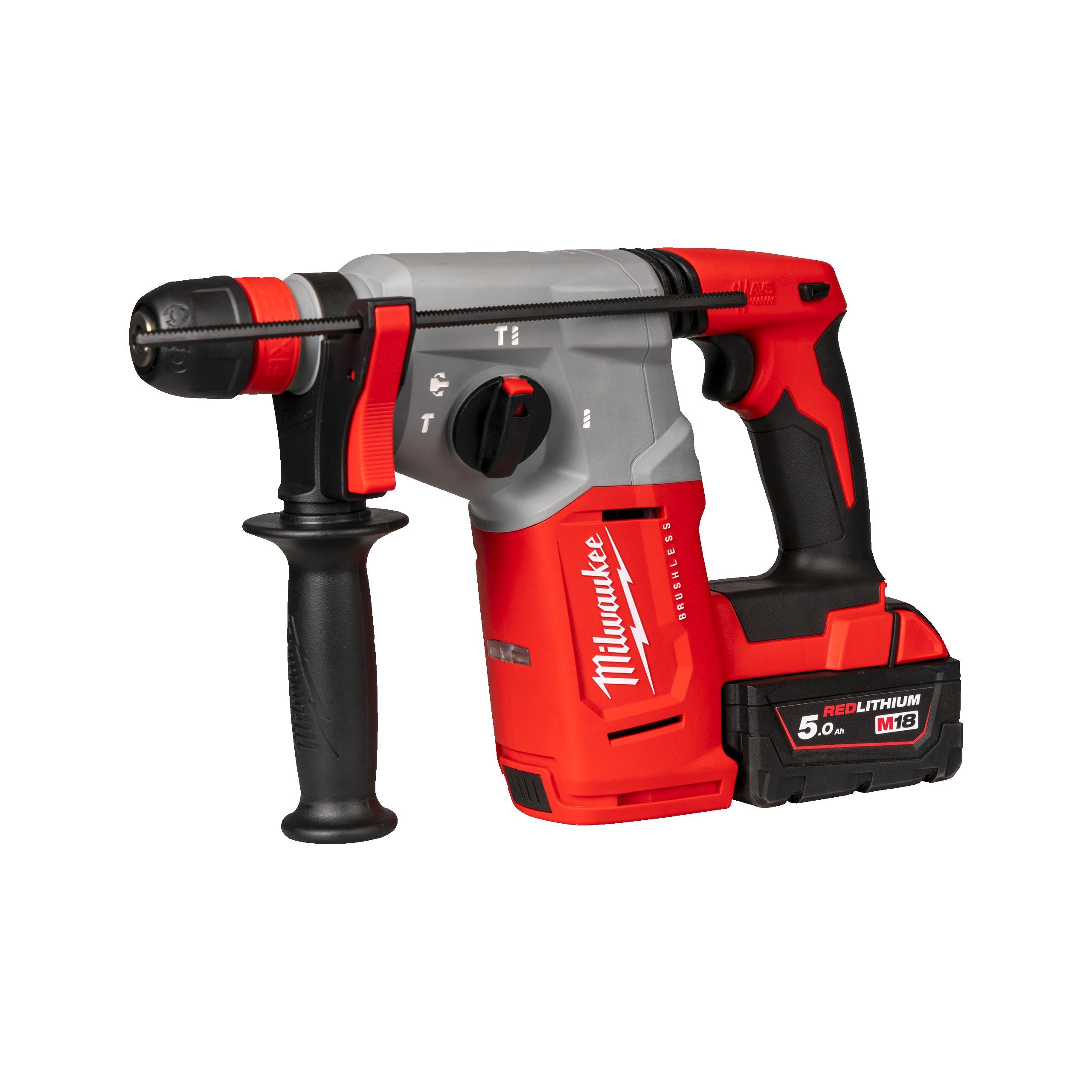 Ciocan rotopercutor SDS-Plus 26 mm fără perii cu 4 funcții și mandrină FIXTEC™ M18™ Milwaukee M18BLHX-502X, cod 4933478892, 2 x M18 B5 acumulator, M12-18 FC încărcător, cutie HD - BIG STORE (Dynamic Tools SRL)