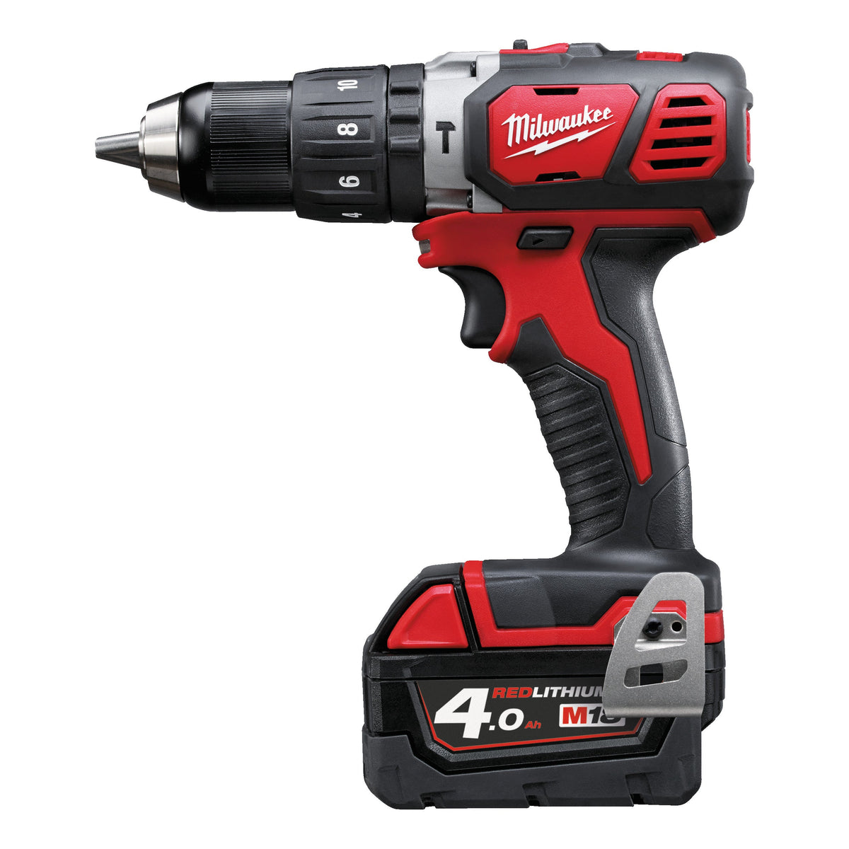 Mașină de găurit cu percuție compactă M18™ Milwaukee M18BPD-402C, cod 4933443520, 2 x M18 B4 acumulator, M12-18 C încărcător, cutie plastic - BIG STORE (Dynamic Tools SRL)