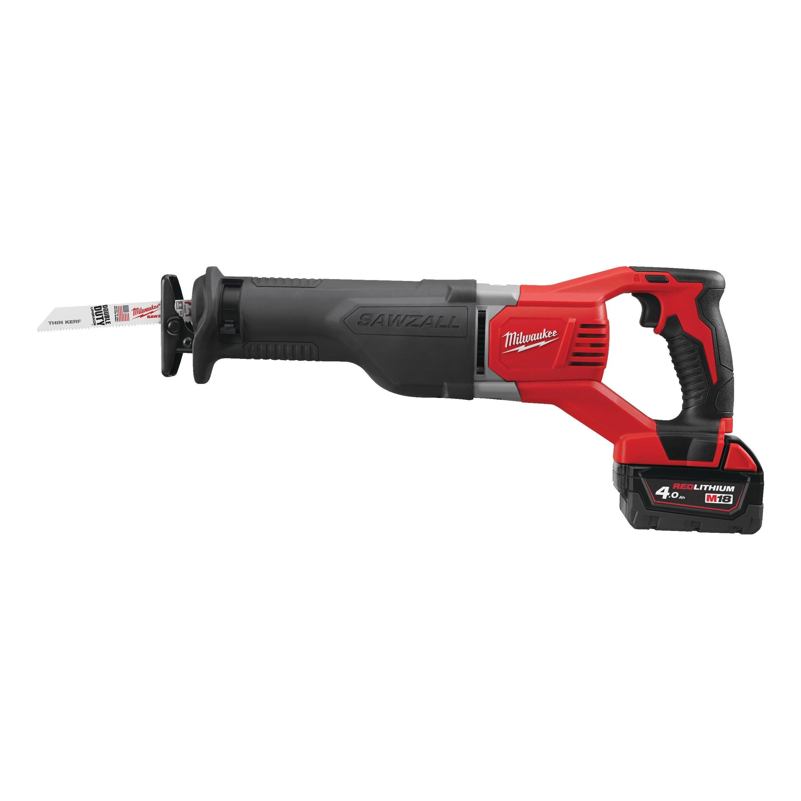 Fierăstrău sabie SAWZALL™ M18™ Milwaukee M18BSX-402C, cod 4933447285, 2 x M18 B4 acumulator, M12-18 C încărcător, cutie plastic - BIG STORE (Dynamic Tools SRL)