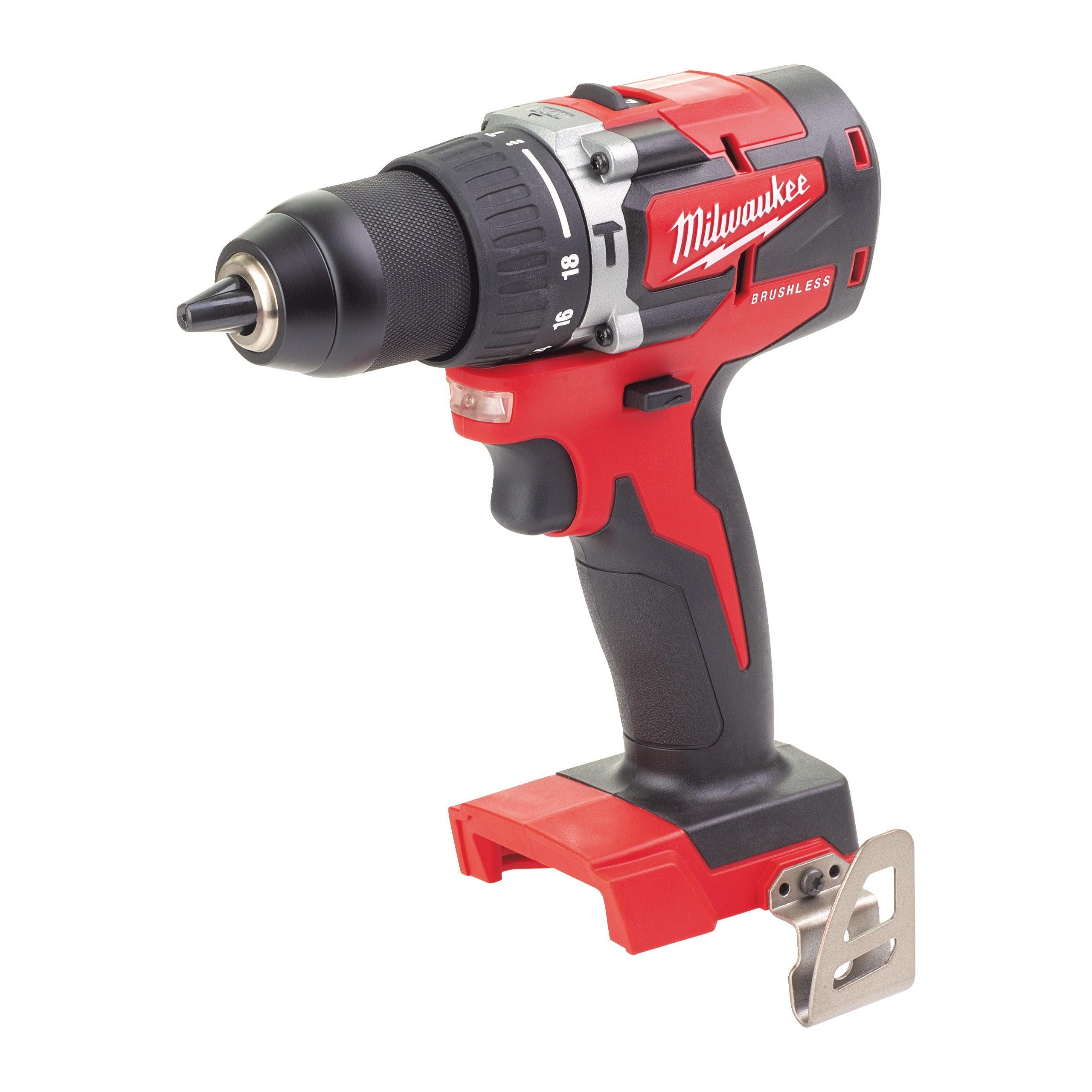 Mașină de găurit cu percuție, compactă cu motor fără perii M18™ Milwaukee M18 CBLPD-0X, cod 4933464557, fără acumulator, fără încărcător, cutie HD - BIG STORE (Dynamic Tools SRL)
