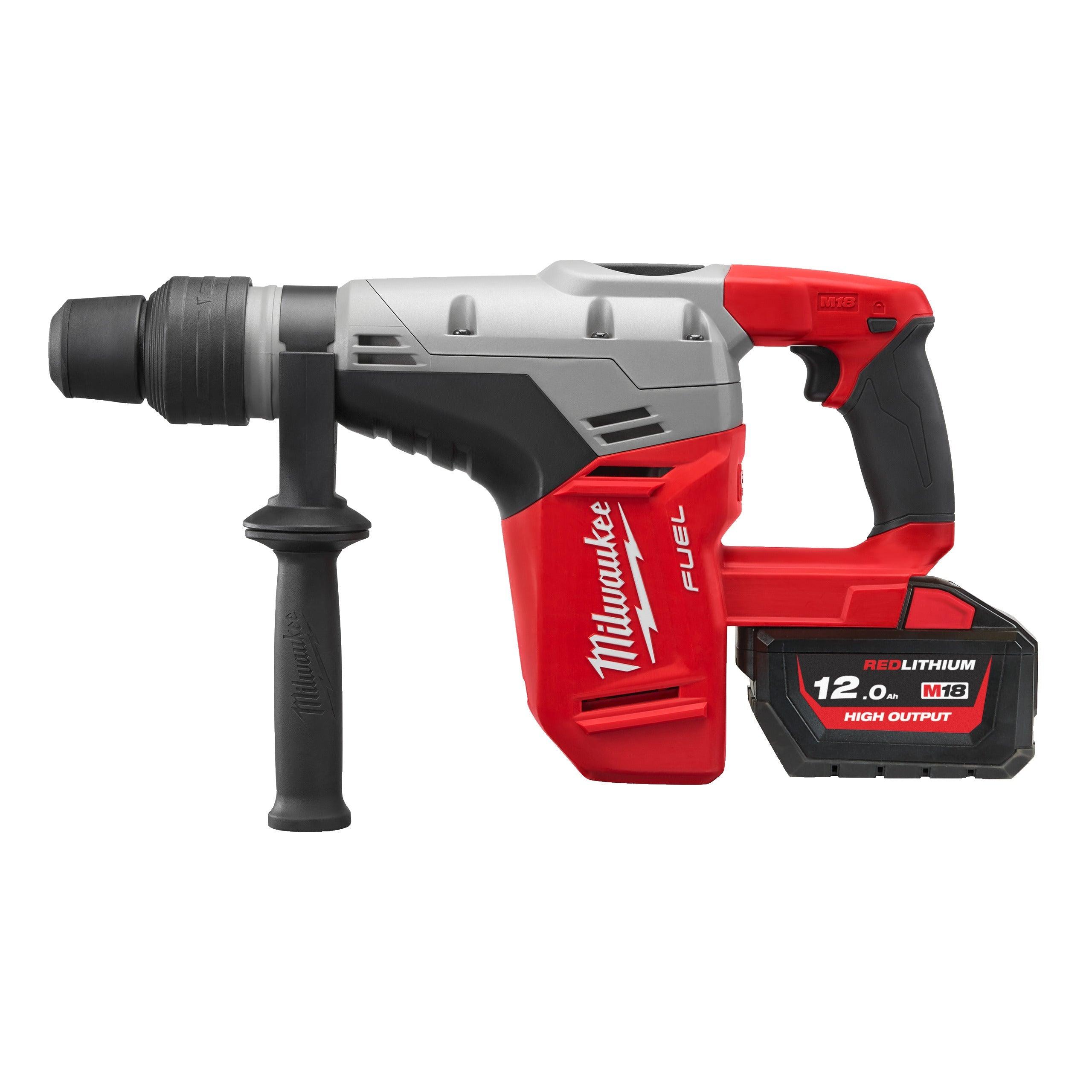 Ciocan rotopercutor SDS-Max, clasa 5 kg M18 FUEL™ Milwaukee M18CHM-121C, cod 4933471284, 1 x M18 HB12 acumulator, M12-18 FC încărcător, cutie plastic - BIG STORE (Dynamic Tools SRL)