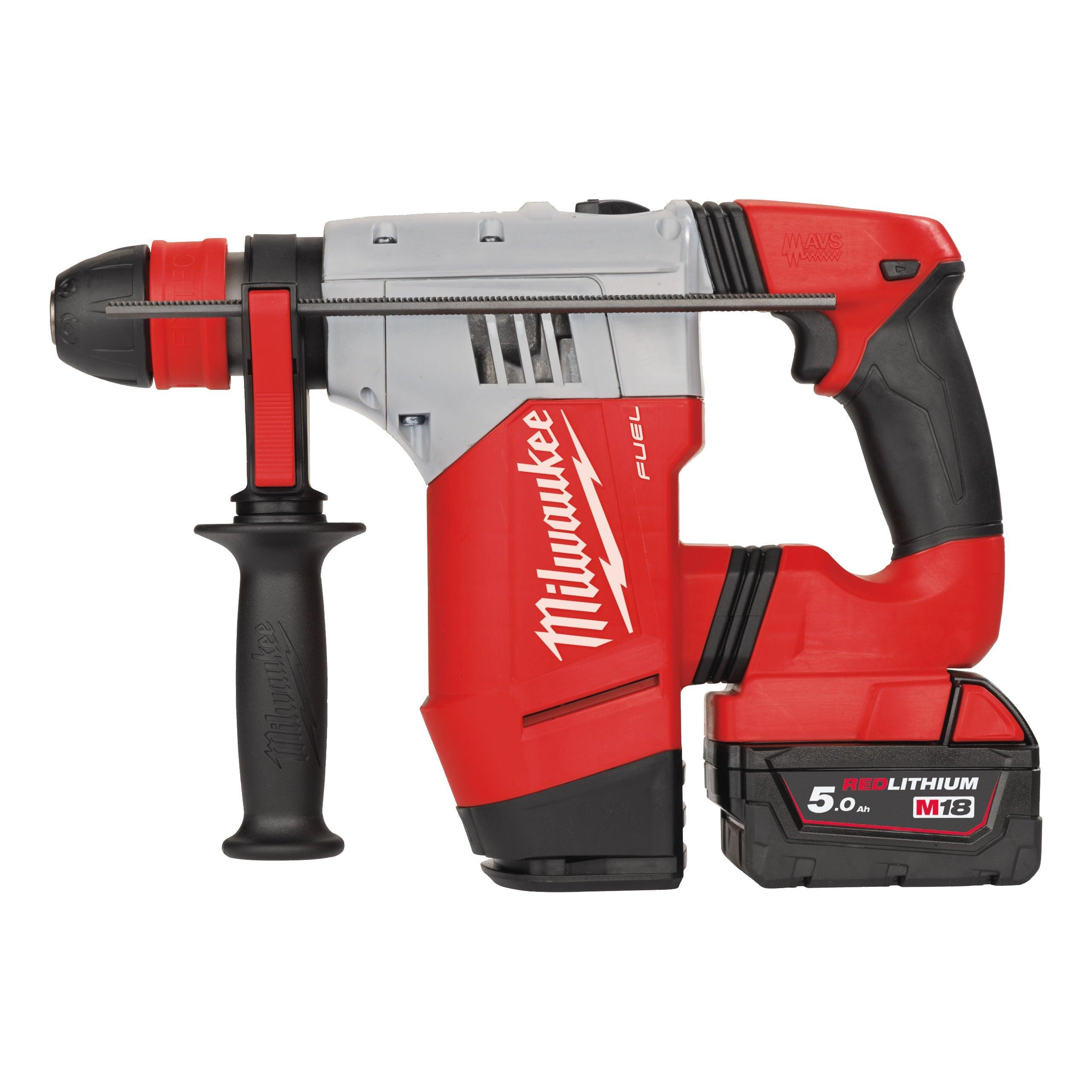 Ciocan rotopercutor SDS-Plus de înaltă performanță M18 FUEL™ cu mandrină FIXTEC™ și 4 funcții Milwaukee M18CHPX-502X, cod 4933451380, 2 x M18 B5 acumulator, M12-18 FC încărcător, cutie HD - BIG STORE (Dynamic Tools SRL)