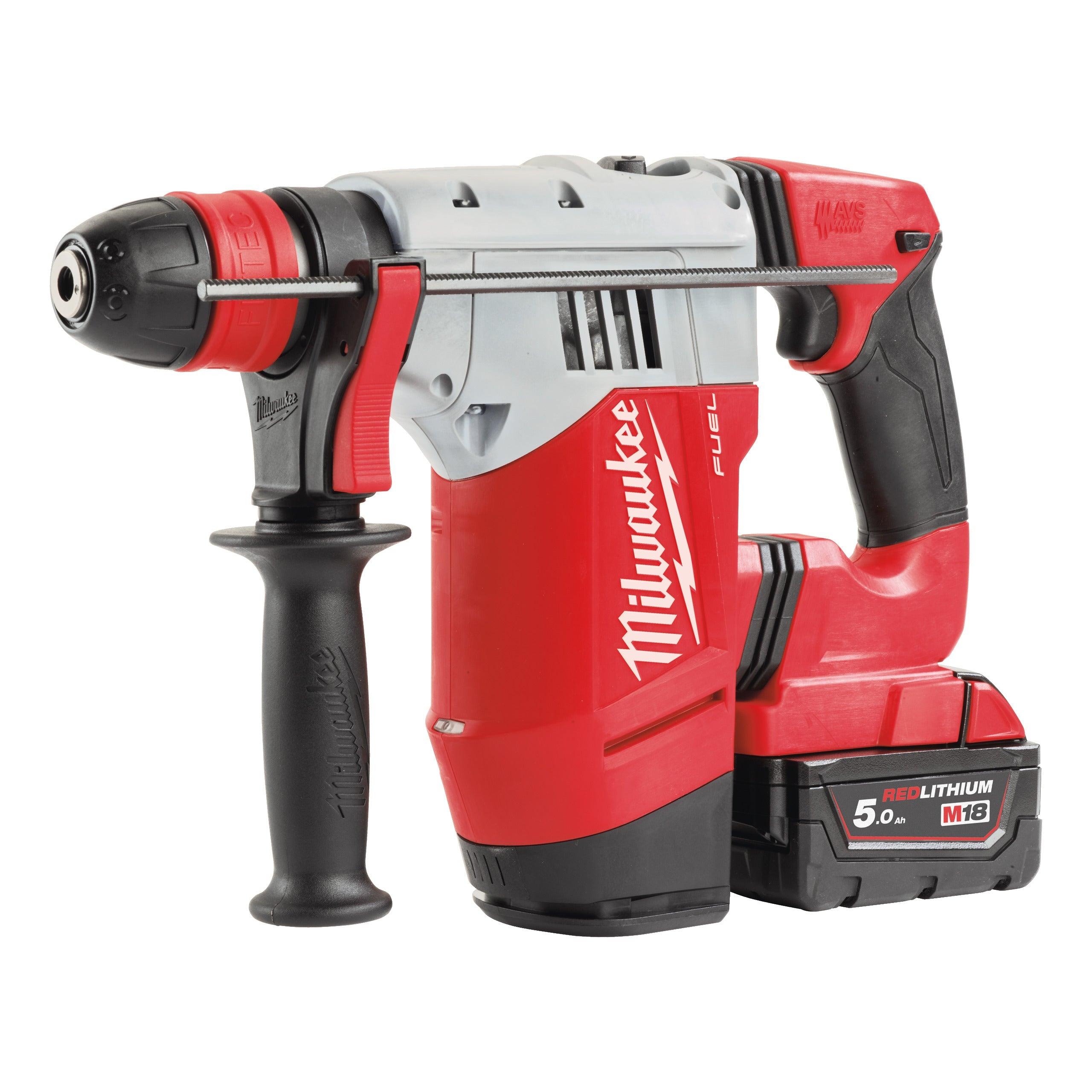 Ciocan rotopercutor SDS-Plus de înaltă performanță M18 FUEL™ cu mandrină FIXTEC™ și 4 funcții Milwaukee M18CHPX-502X, cod 4933451380, 2 x M18 B5 acumulator, M12-18 FC încărcător, cutie HD - BIG STORE (Dynamic Tools SRL)