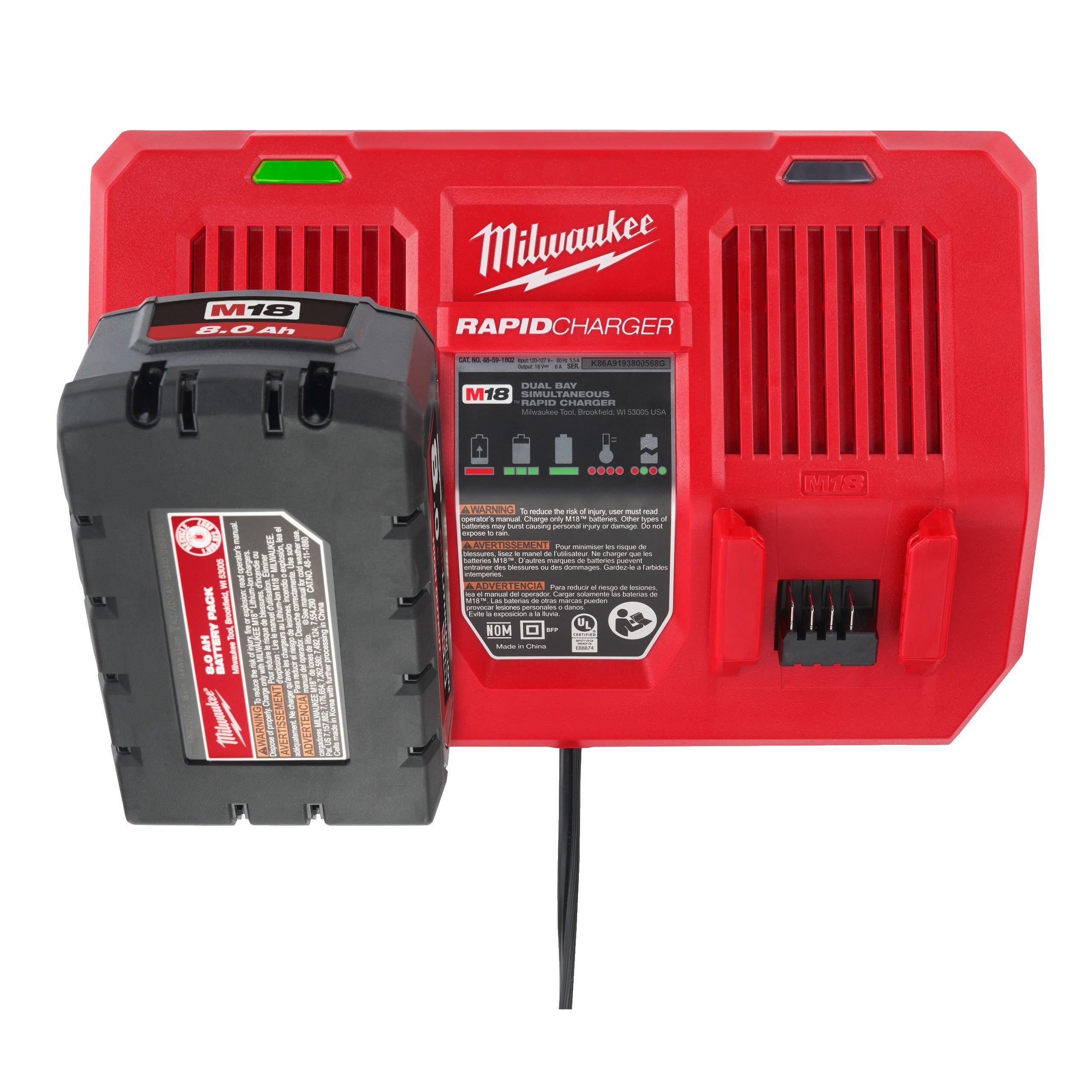 Încărcător dublu M18™ Milwaukee M18DFC, cod 4932472073 - BIG STORE (Dynamic Tools SRL)