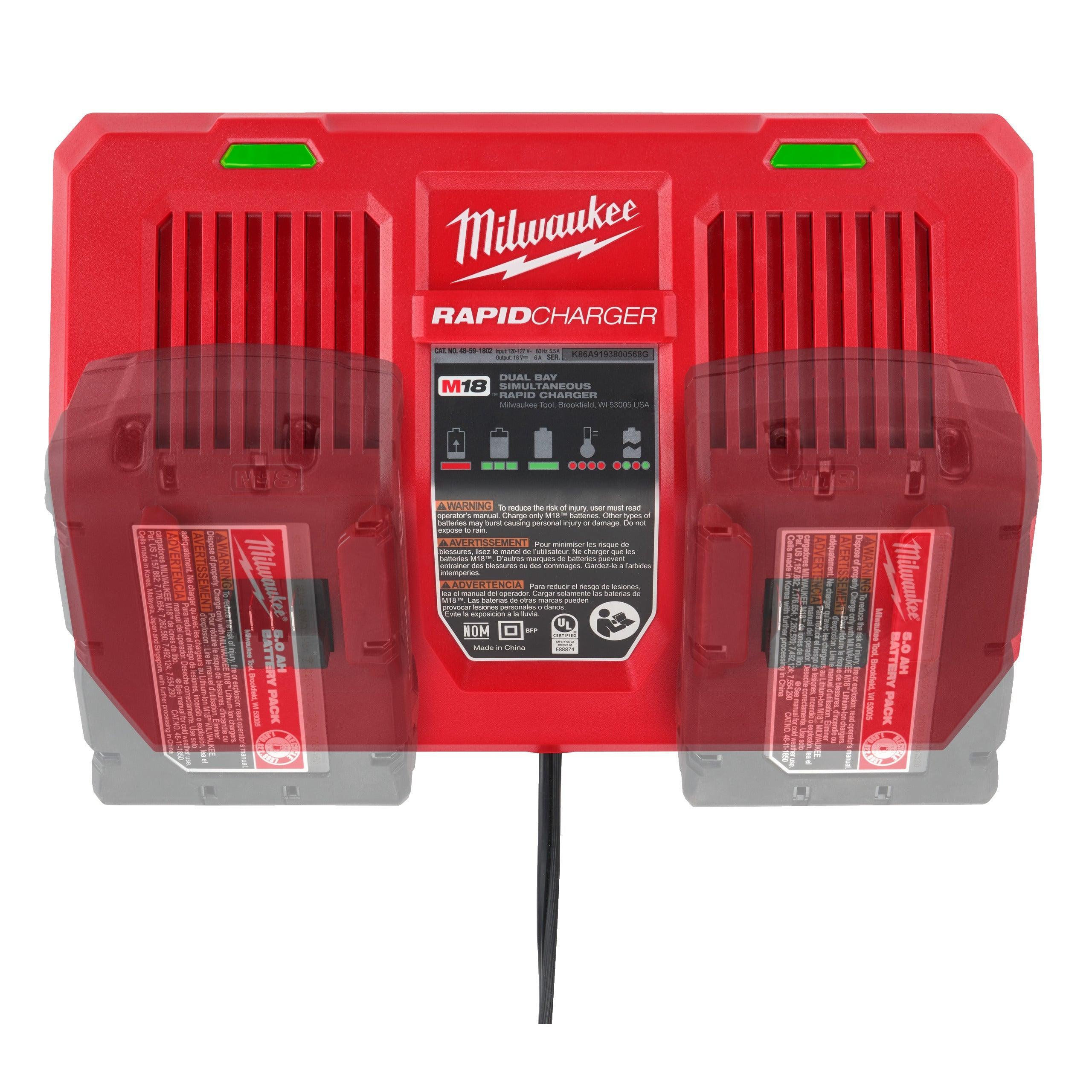 Încărcător dublu M18™ Milwaukee M18DFC, cod 4932472073 - BIG STORE (Dynamic Tools SRL)